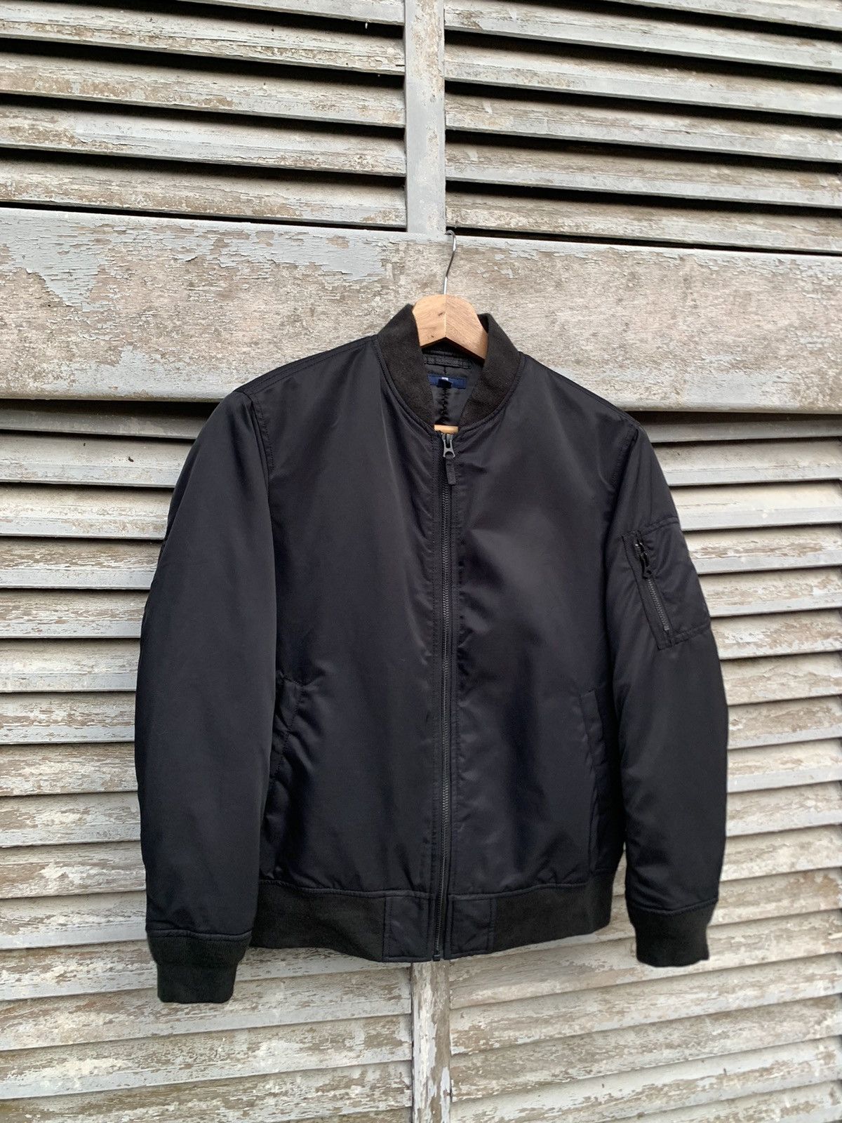 Japanese Brand 🪖UNIQLO ALL BLACK BOMBER JACKET Size US XS / EU 42 / 0 - 3 Thumbnail
