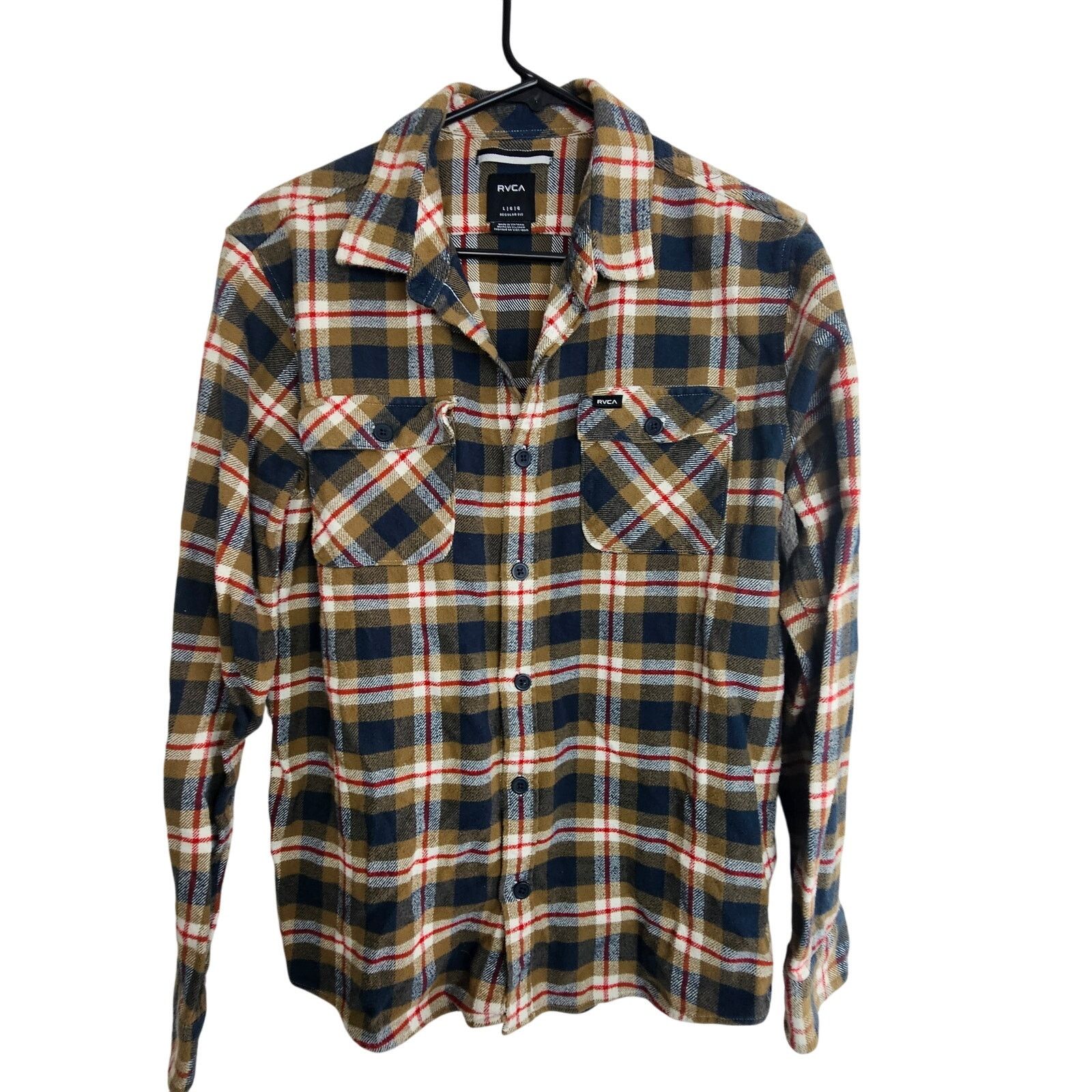 RVCA RVCA Mens Flannel Shirt Plaid Size L Gorpcore Outdoor Grunge Size US L / EU 52-54 / 3 - 1 Thumbnail