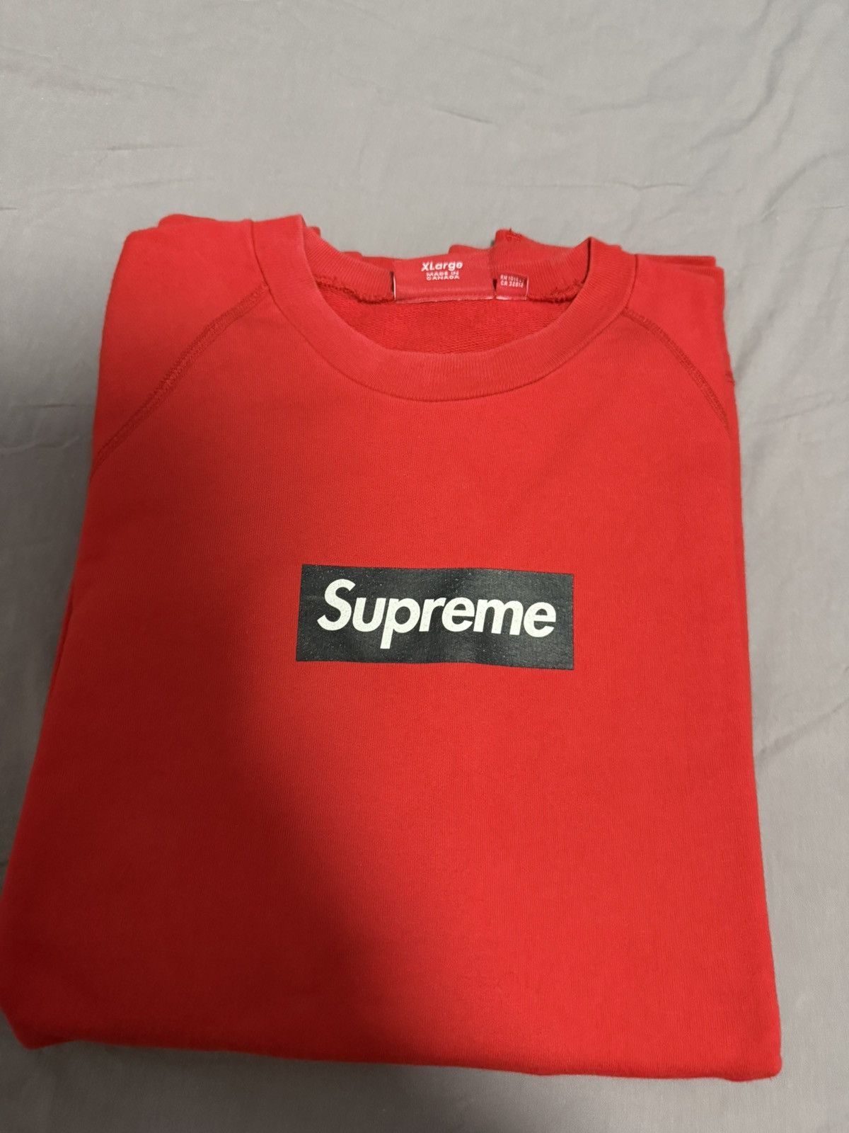 Supreme Supreme 2007 black on red screenprint box logo crewneck Size US XL / EU 56 / 4 - 3 Thumbnail