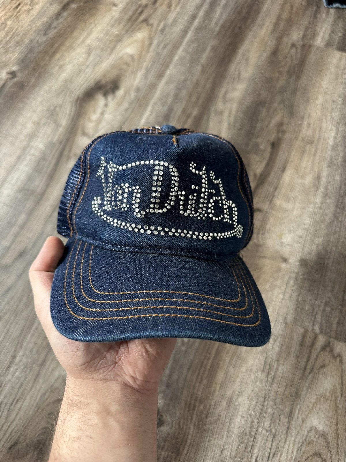 Von Dutch Von Dutch Hat Denim With Diamonds Size ONE SIZE - 1 Thumbnail
