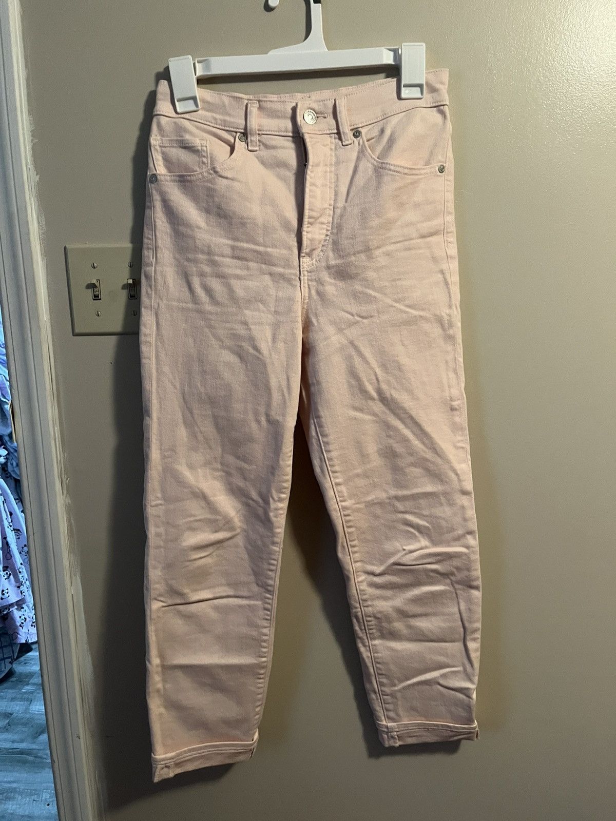 Express Express Light Pink Mom Jeans 00 Super High Rise Size 24" / US 00 / IT 34 - 1 Thumbnail