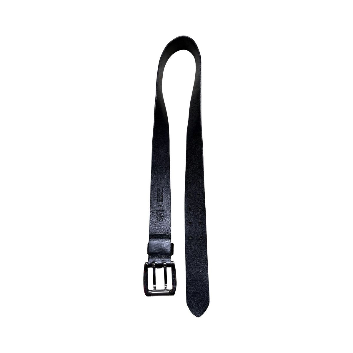 Express Vintage Express Leather Belt 34 Black Double Prong Buckle Size 34 - 6 Thumbnail