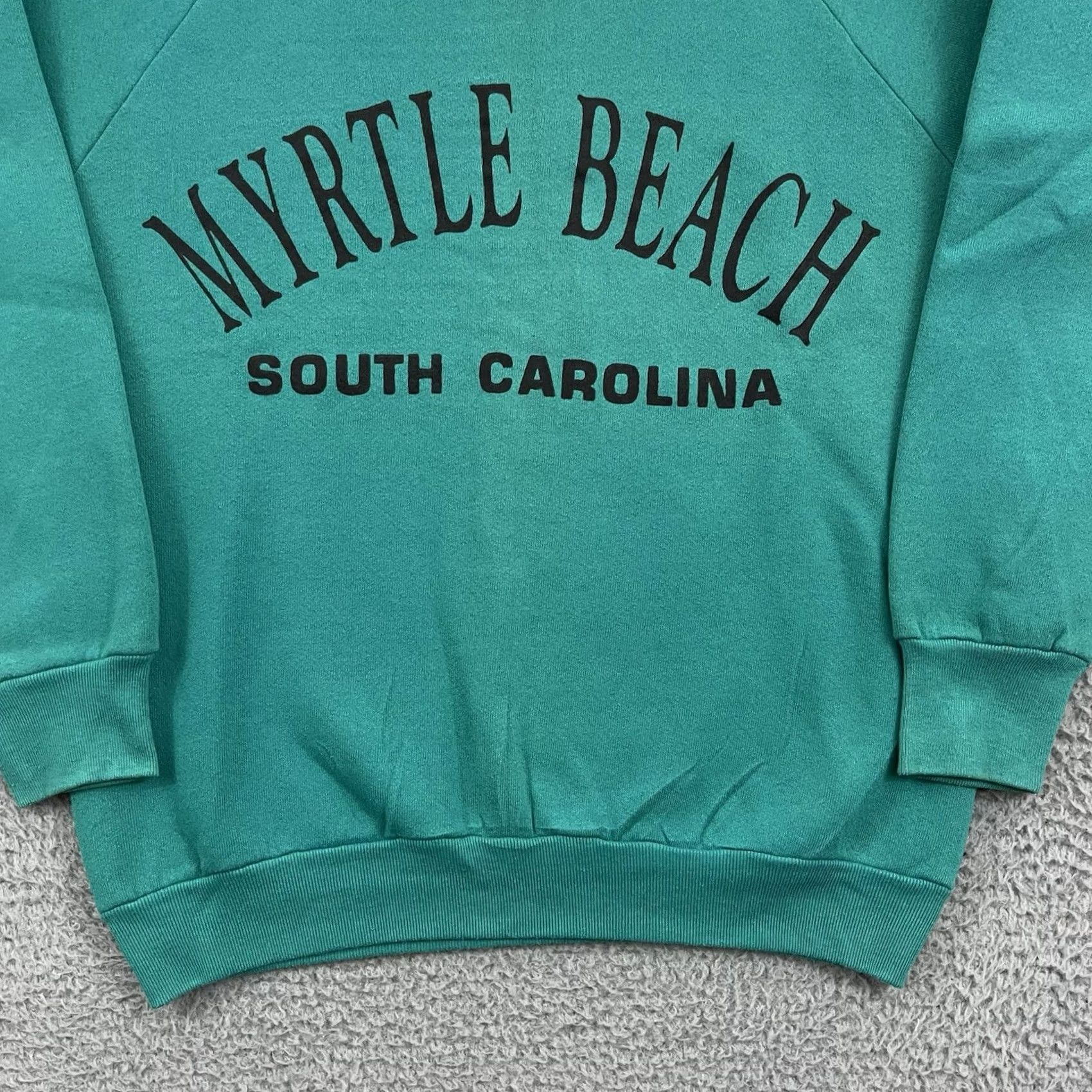 Fruit Of The Loom VINTAGE Myrtle Beach Sweatshirt Adult Medium 80s Travel Nature Outdoor Pullover Size US M / EU 48-50 / 2 - 2 Thumbnail