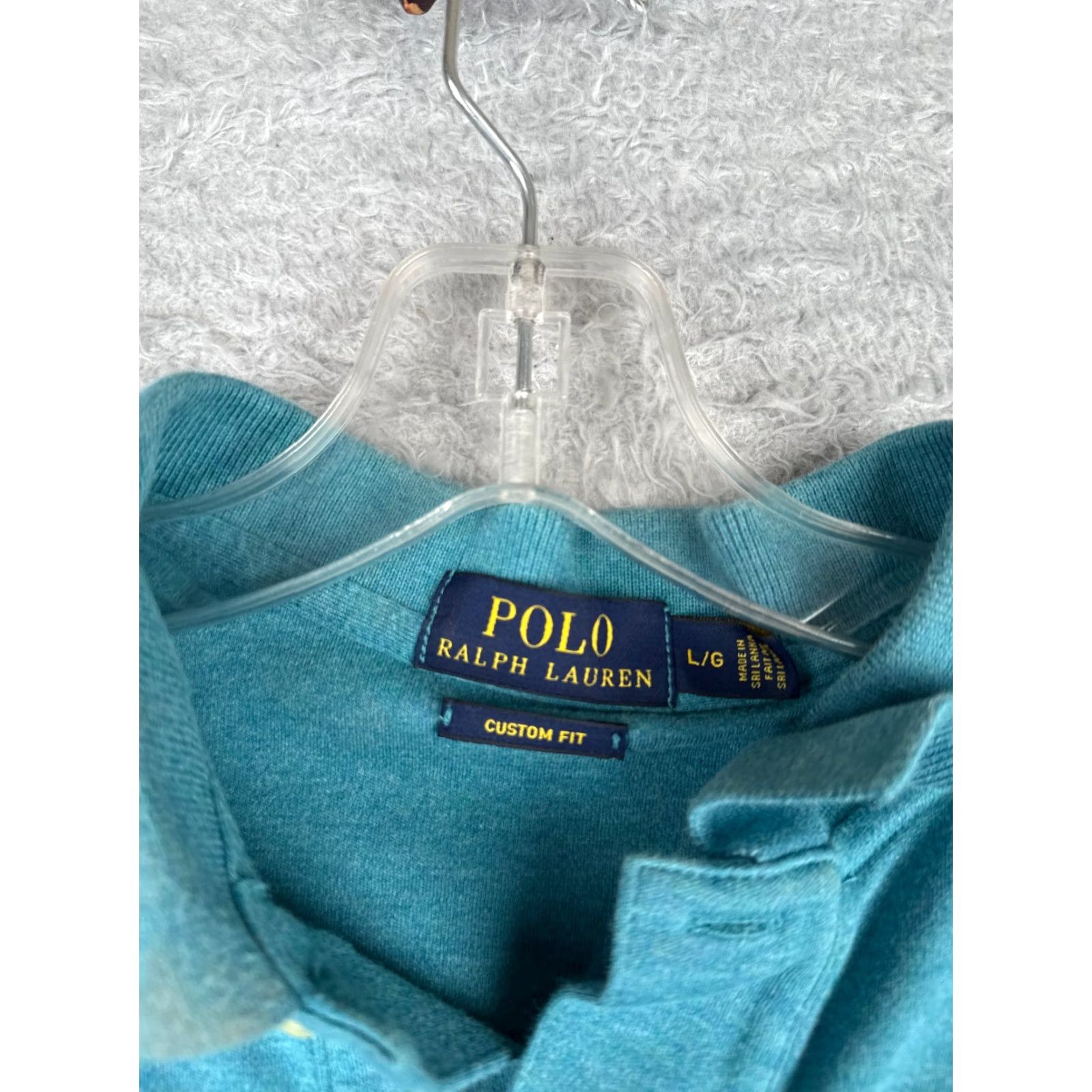 Ralph Lauren Ralph Lauren Polo Shirt Men Large Blue 100% Cotton Custom Fit Short Sleeve Slim Fit Mens Classic Polo Shirt 40" Chest Blue Size US L / EU 52-54 / 3 - 7 Thumbnail