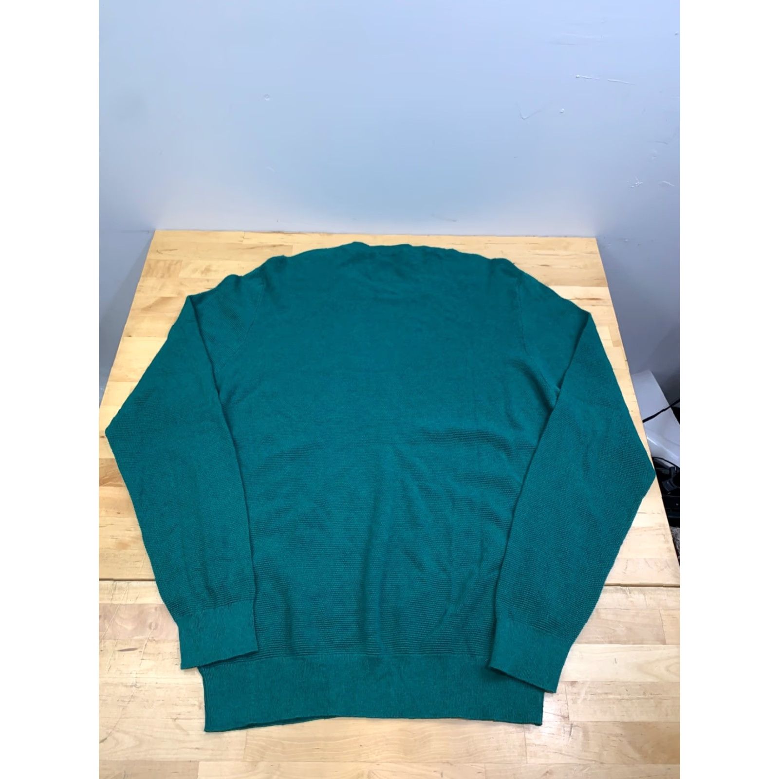 Saks Fifth Avenue Saks Fifth Avenue Sweater Men XL Wool Green Knit Crew Neck Pullover Size US XL / EU 56 / 4 - 6 Thumbnail
