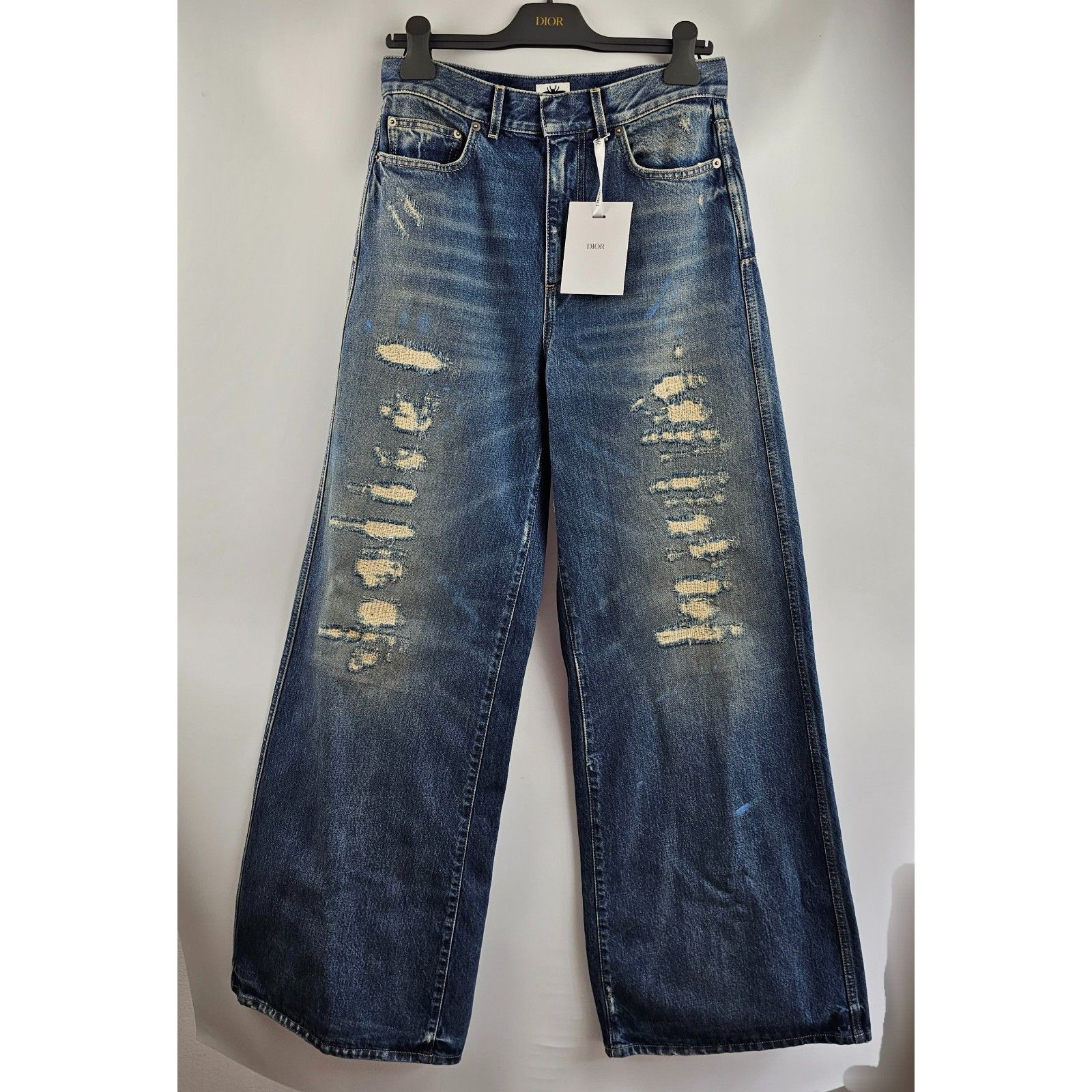 Dior DIOR $3000 Blue Flared Jeans New & Authentic (Men's size:36; Size 25" / US 0 / IT 36 - 1 Thumbnail
