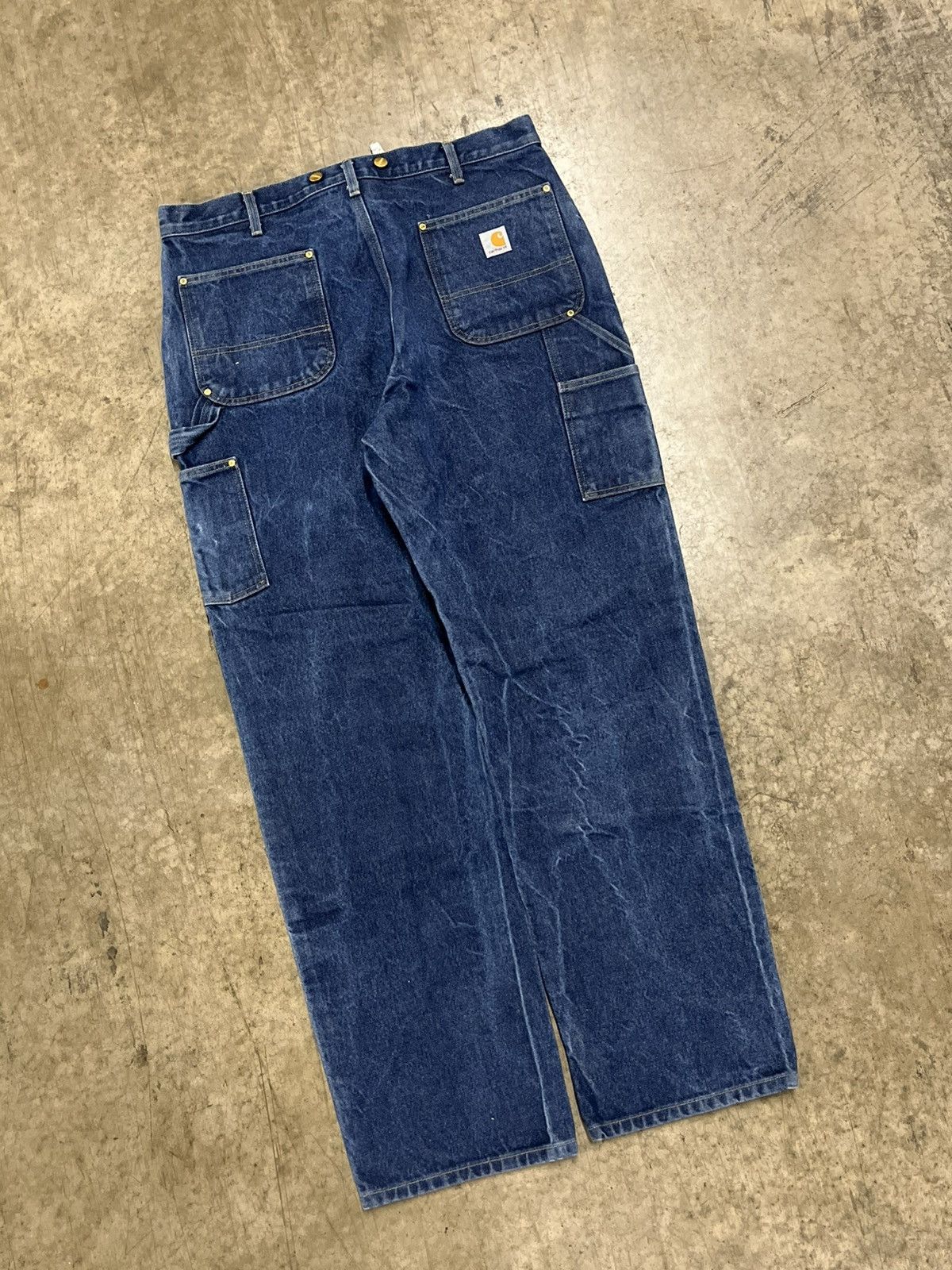 Carhartt Carhartt double knees denim pair rare streetwear hype baggy Size US 36 / EU 52 - 6 Thumbnail