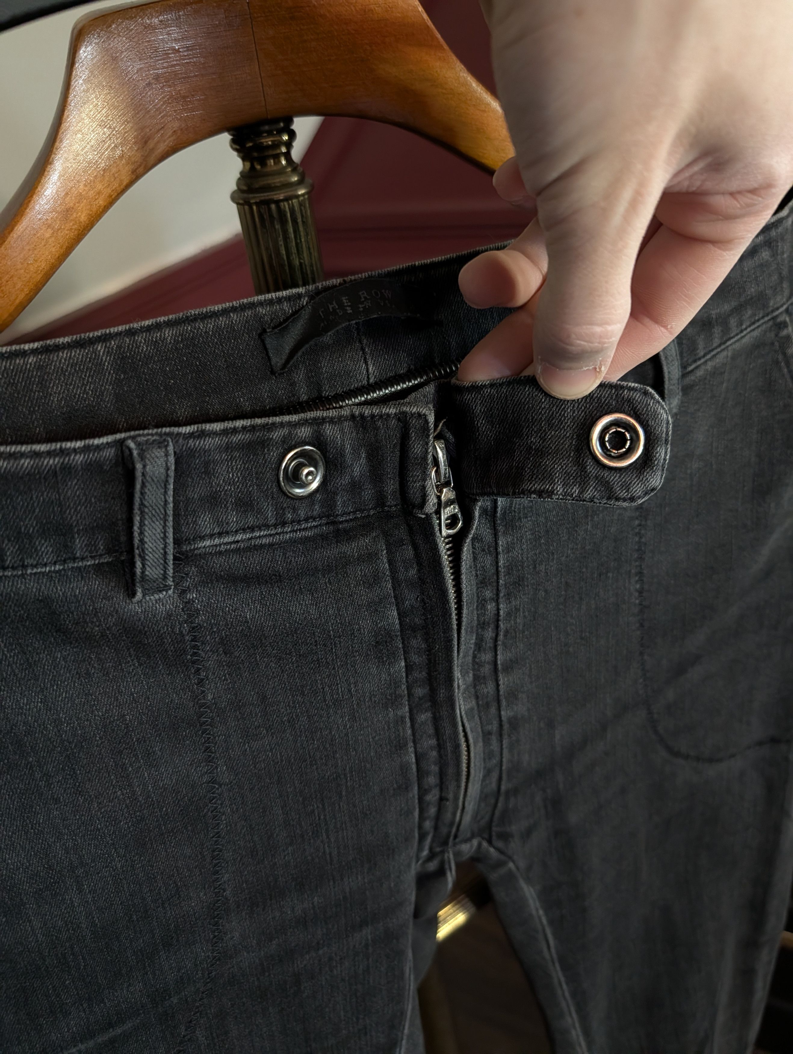 The Row Visible zipper zigzag stitch flare zip ankle denim jeans Size 28" / US 6 / IT 42 - 3 Thumbnail
