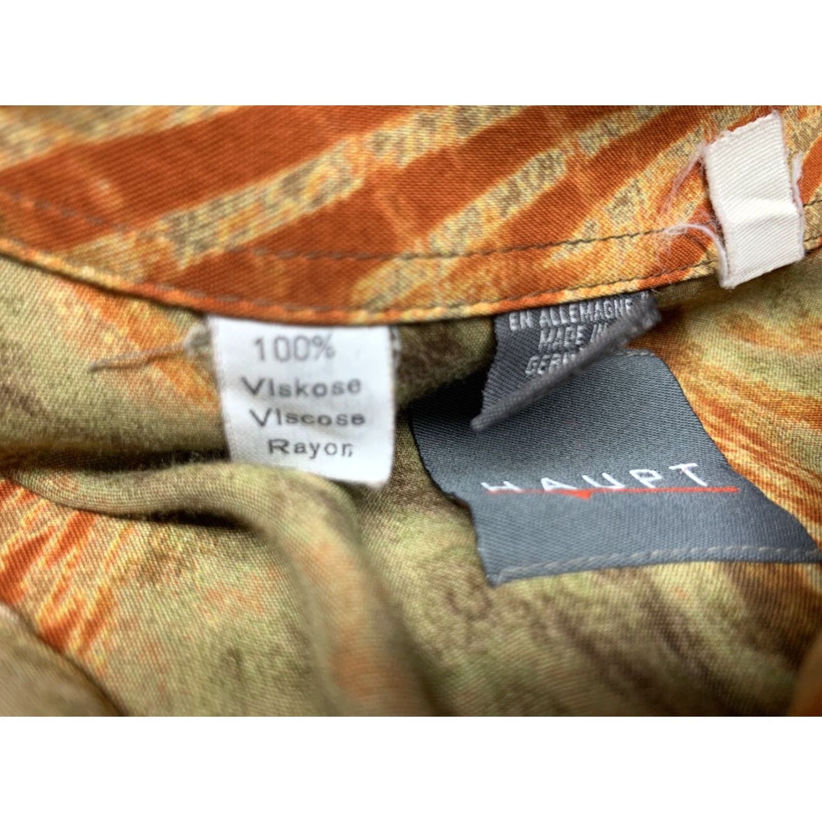 Vintage VINTAGE Haupt Germany Men's Dress Shirt Short Sleeve Button-Down Rayon 42-L, Multi, All Seasons, Size Large Size 42R - 5 Thumbnail