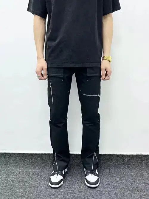 Designer × Japanese Brand × Vintage zipper utility punk carpenter pants Size US 30 / EU 46 - 2 Thumbnail