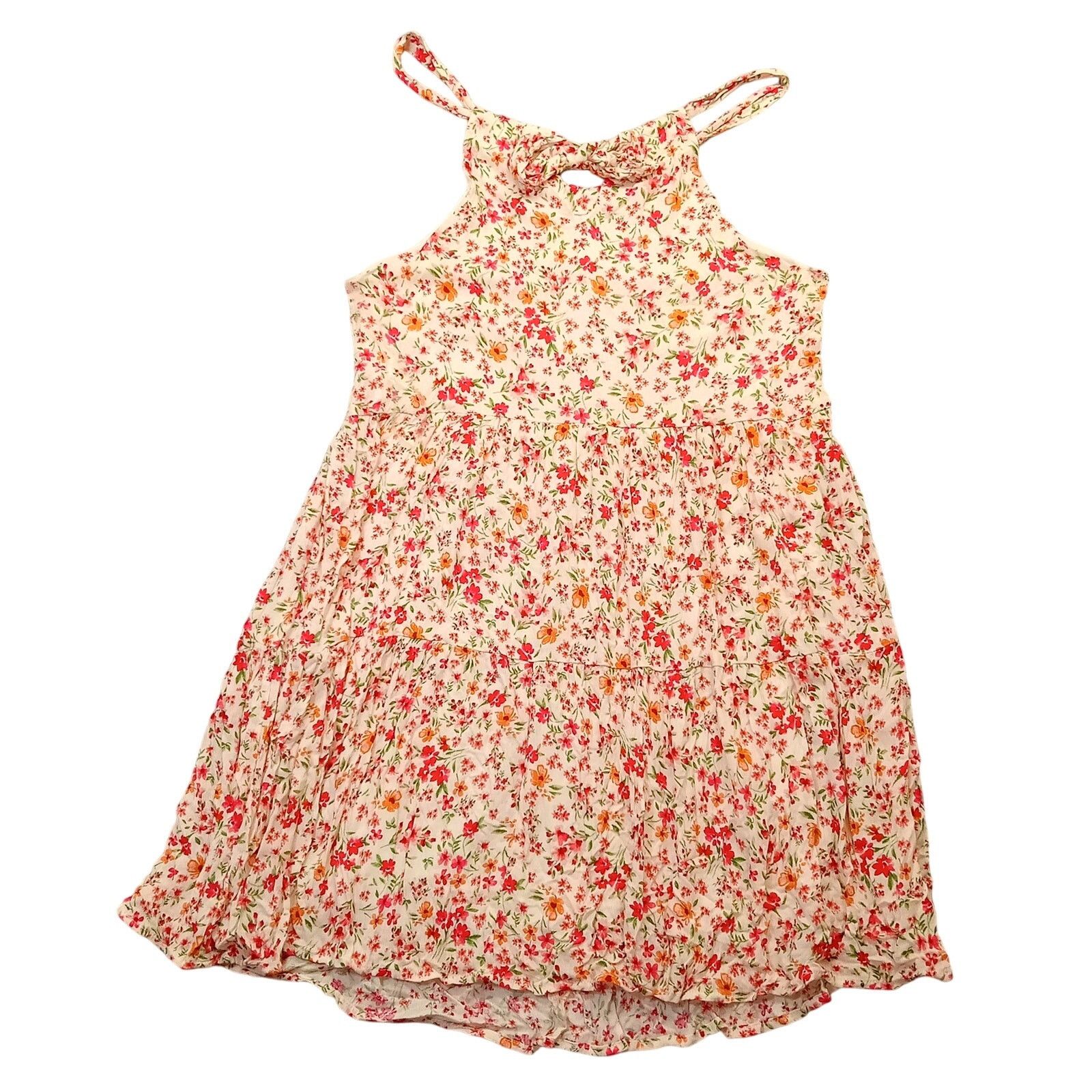 & Other Stories Gilli Sun Dress S Women's Lined Red Floral Back Tie Rayon Size S / US 4 / IT 40 - 3 Thumbnail