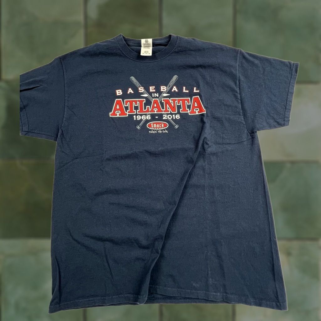 Gildan Gildan Baseball In Atlanta Braves Shirt Mens XL Blue 1966-2016 Graphic Tee Size US XL / EU 56 / 4 - 1 Thumbnail