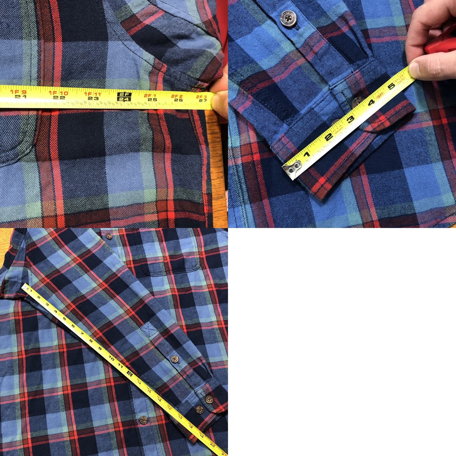 CO Duluth Trading Co Shirt Blue Plaid Long Sleeve Relaxed Mens Tag Large Size US L / EU 52-54 / 3 - 8 Thumbnail