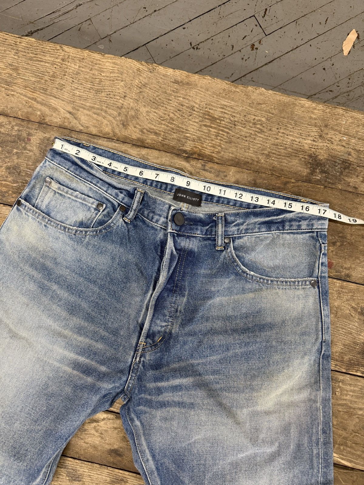 John Elliott John Elliot Distressed Jeans Blue Size 33 Size US 33 - 5 Thumbnail