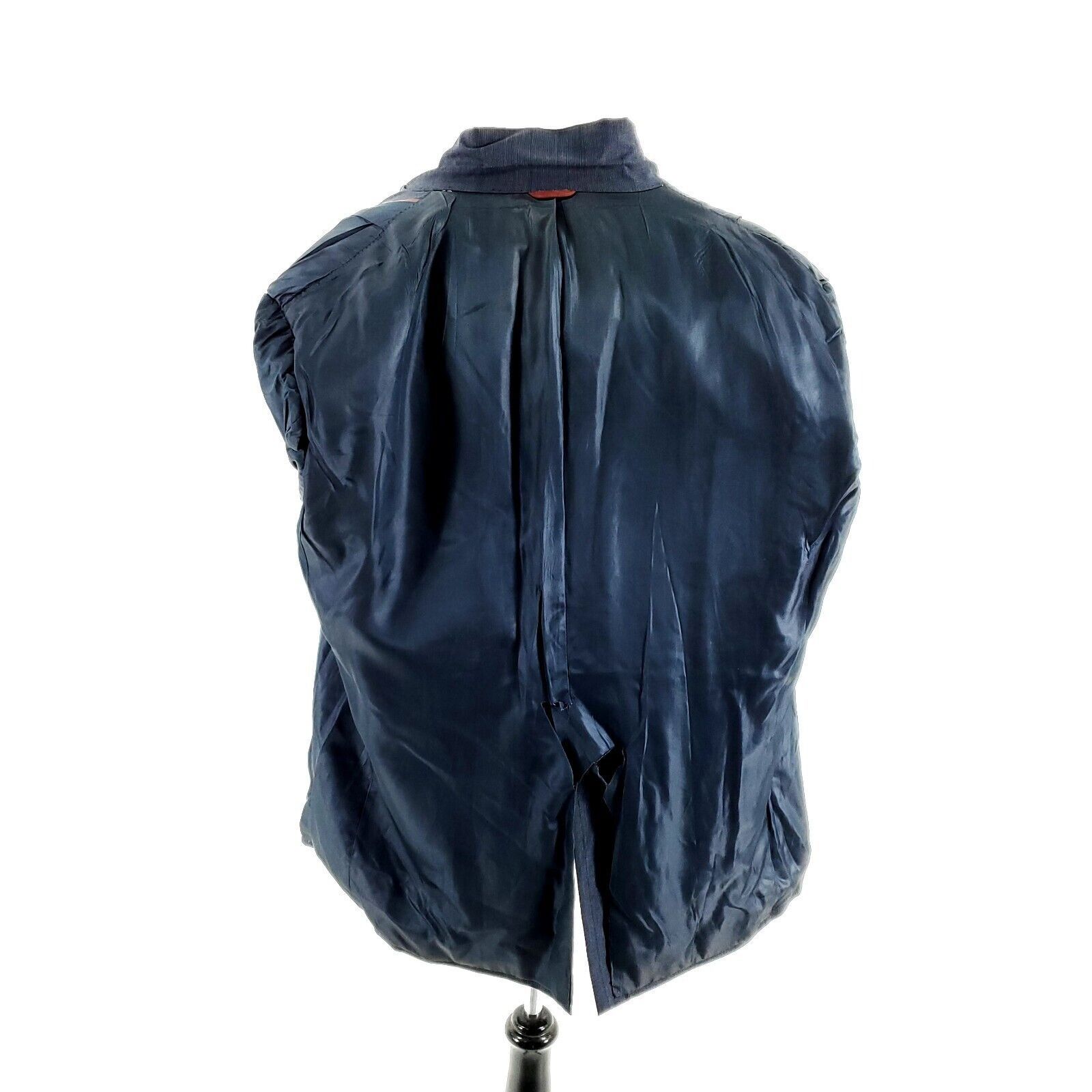 Hart Schaffner Marx DAMAGED Hart Schaffner Marx Wool 2 Button Blazer 44R Blue Po Size 44R - 11 Thumbnail