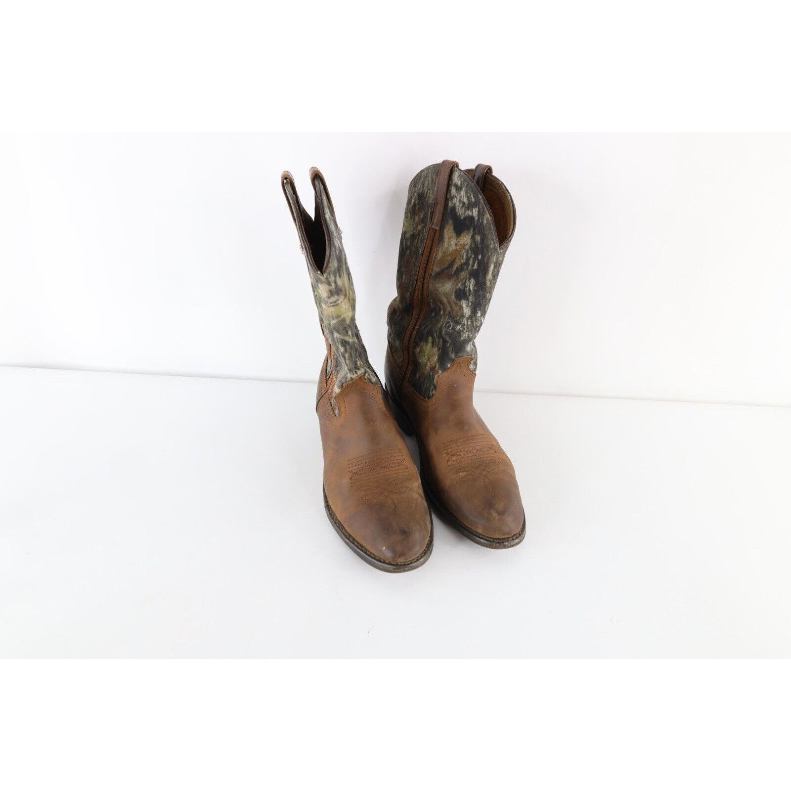 Vintage Vintage Laredo Distressed Leather Camouflage Cowboy Boots Size US 13 / EU 46 - 2 Thumbnail