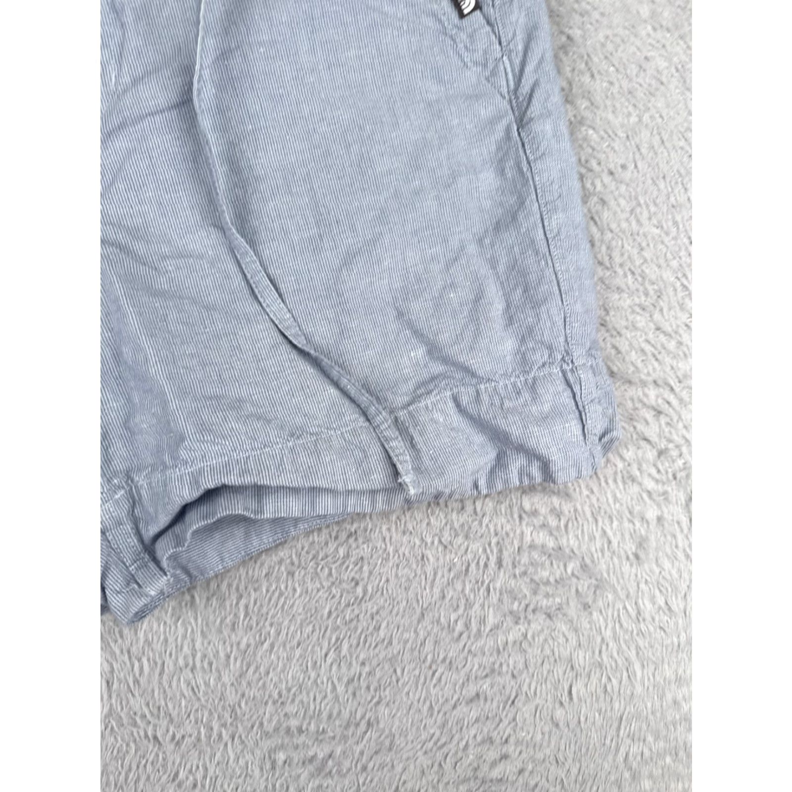 The North Face The North Face Shorts Women 8 Blue White Stripe Drawstring Linen Cotton Blend 6" Casual Activewear Travel Regular Womens Size 30" / US 8 / IT 44 - 2 Thumbnail