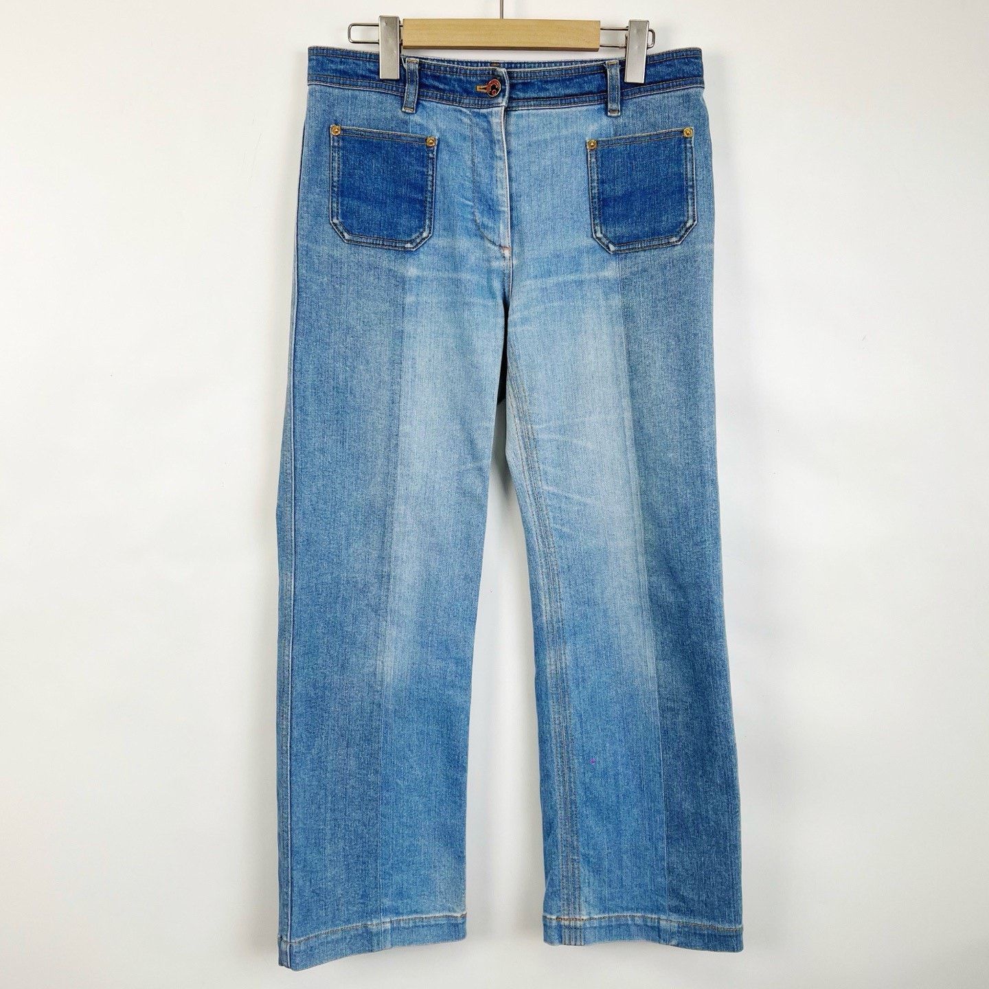 Louis Vuitton Louis Vuitton Blue Colorblock Pocket Cropped Jeans Size US 28 / EU 44 - 1 Thumbnail