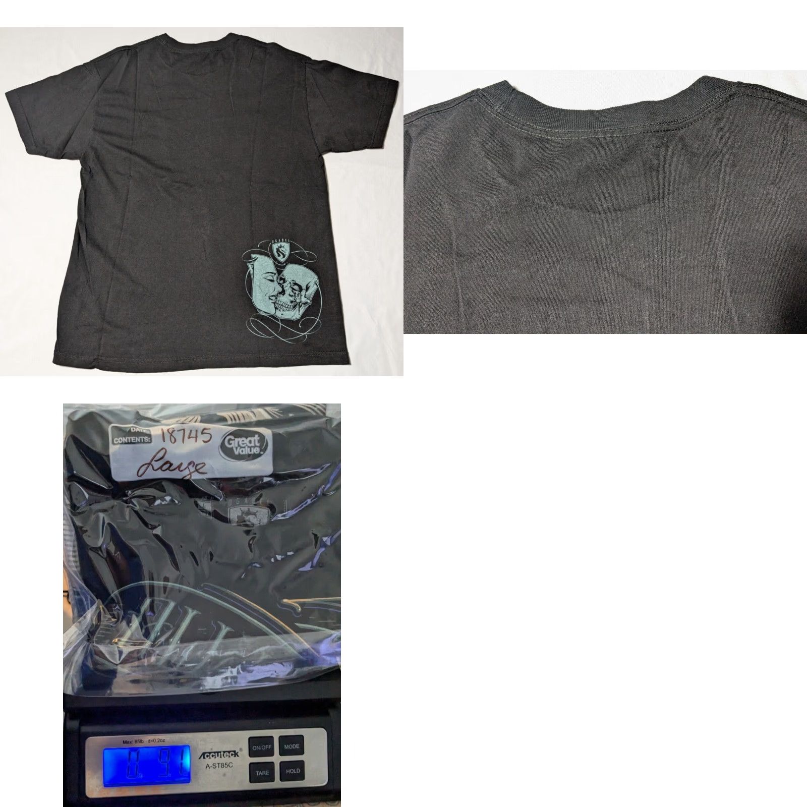 Vintage OGABEL ALL HUSTLE NO LOVE Men L Black Cotton T-Shirt EUC Size US L / EU 52-54 / 3 - 9 Thumbnail