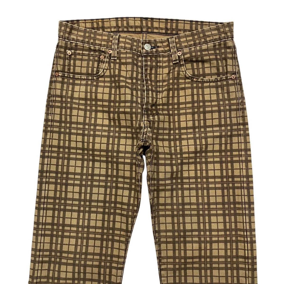 Levi's Vintage Levis 505 Brown Checkered Jeans Size US 32 / EU 48 - 3 Thumbnail