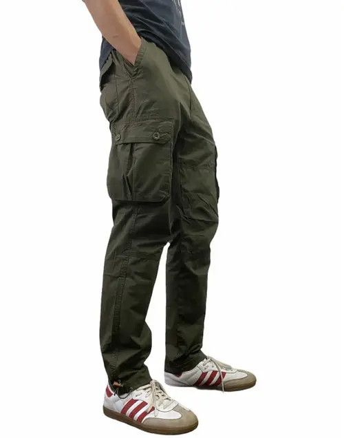 image of New Best Selling Green Cargo Pants Jogger Pants, Men's (Size 28)