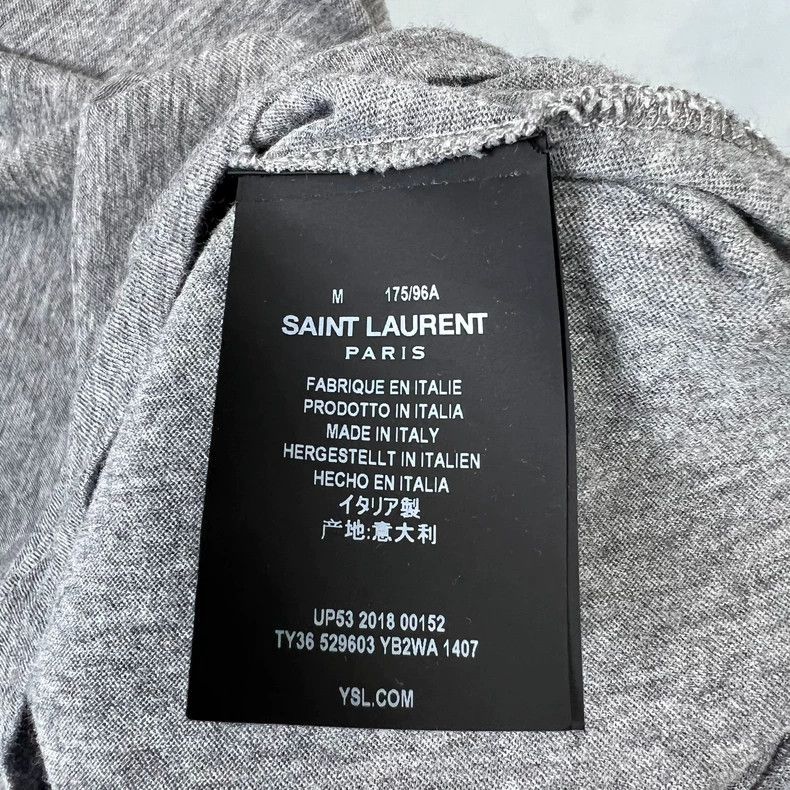 Yves Saint Laurent Saint Laurent18fw Love Slogan Short Sleeve 2503-Nextarrow Size US M / EU 48-50 / 2 - 4 Thumbnail