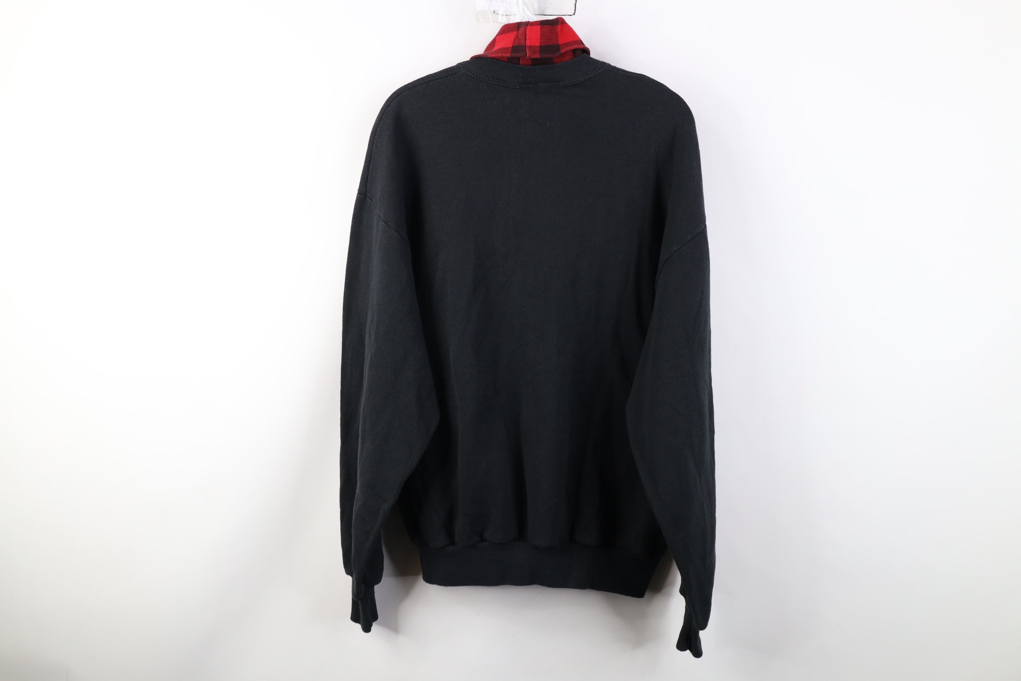 Vintage Vintage 90s Montana Big Sky Turtleneck Sweatshirt Black USA Size L / US 10 / IT 46 - 12 Thumbnail