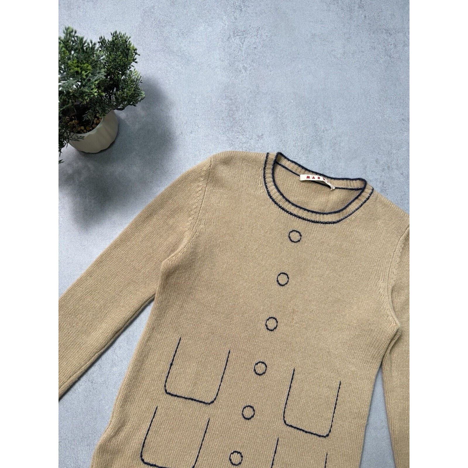 Marni Marni Cashmere Beige Sweater Wool Size S / US 4 / IT 40 - 2 Thumbnail