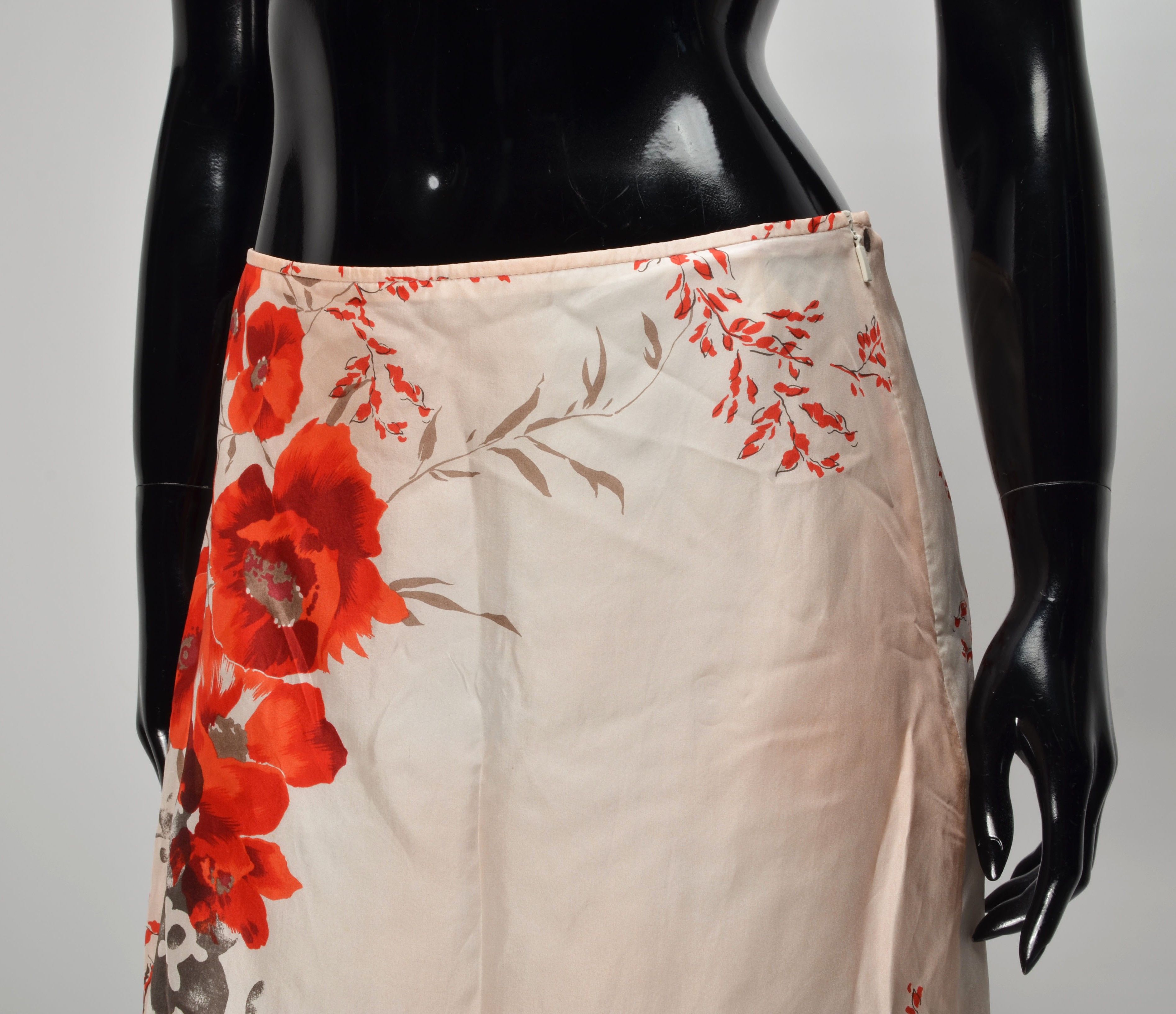 Hugo Boss Hugo Boss Floral 100% Silk Beaded Fairy Coquette Skirt Size 29" - 2 Thumbnail