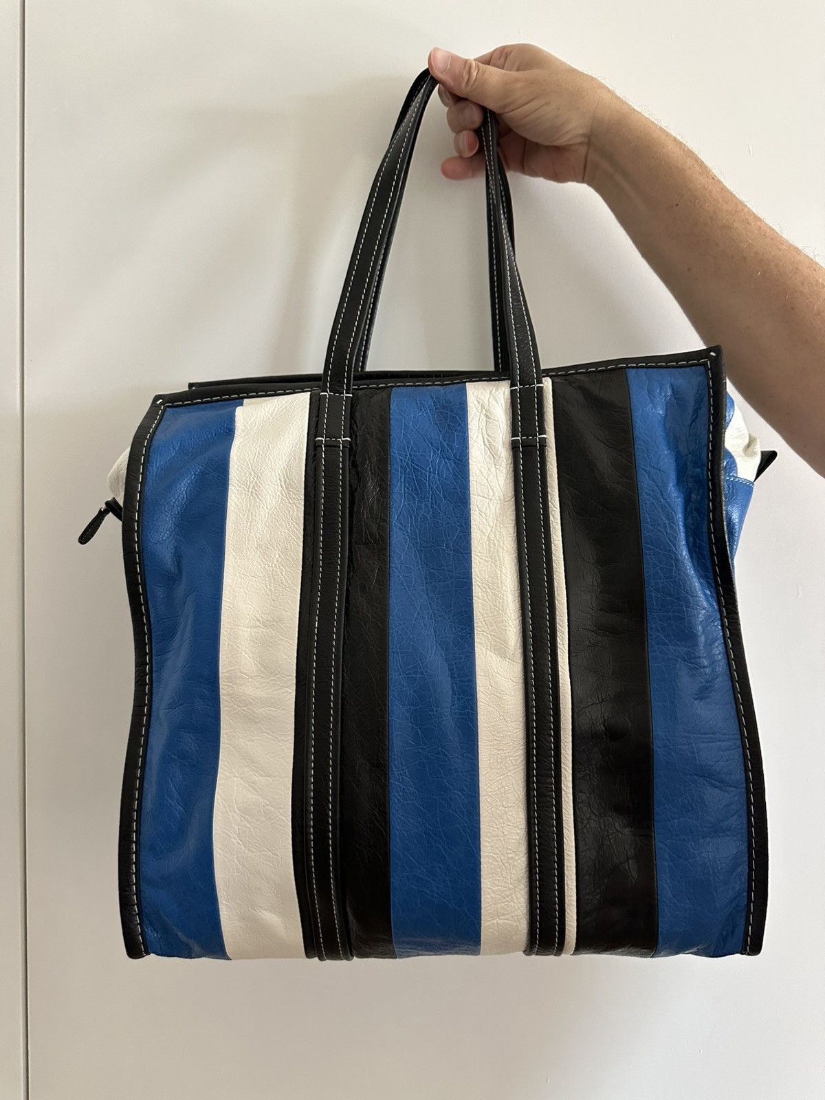 Balenciaga Balenciaga Leather Tote Stripe Size ONE SIZE - 2 Thumbnail