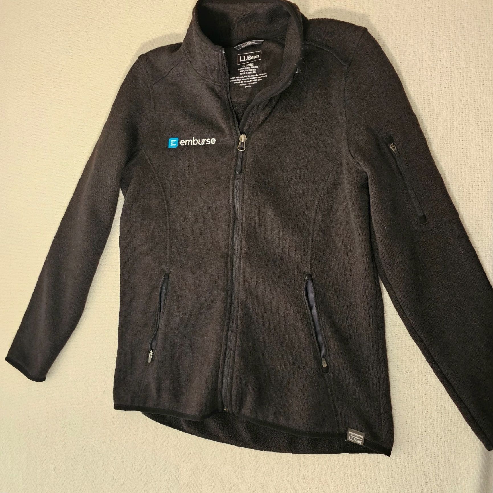 Vintage VINTAGE L.L. Bean Sweater Fleece Black Full Zip S Womens Logo Emburse 502383 Size S / US 4 / IT 40 - 6 Thumbnail
