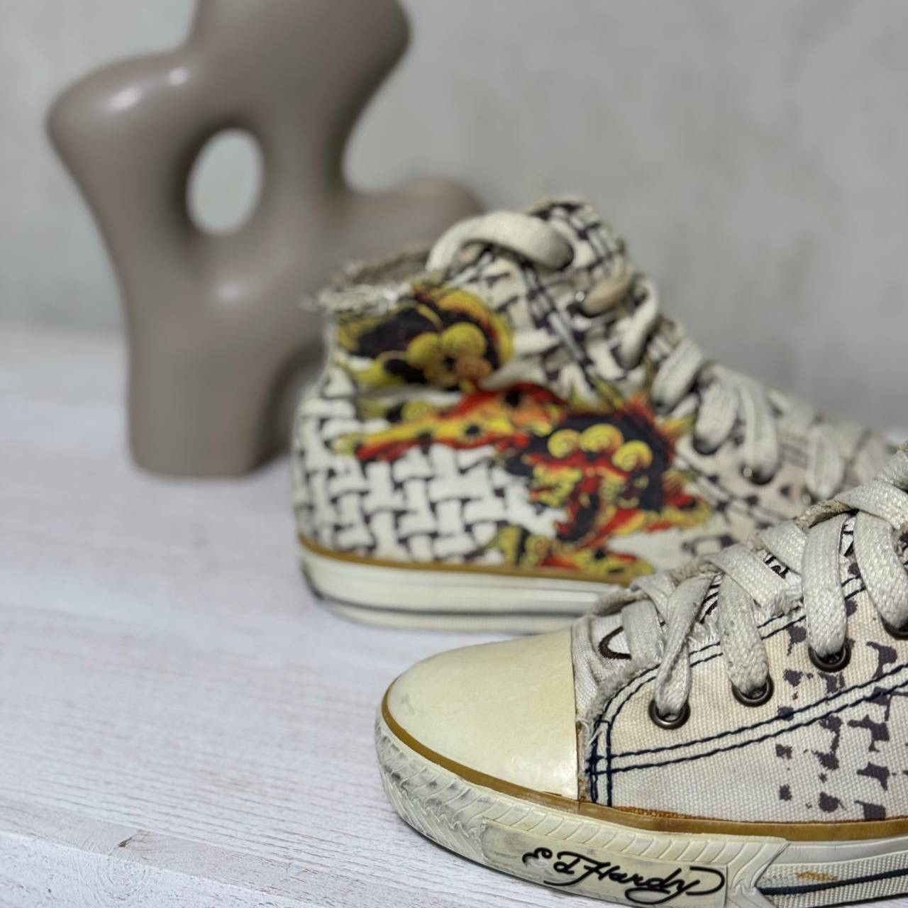 Ed Hardy Vintage Ed Hardy by Christian Audigier Hi Top Sneakers Size US 7 / EU 40 - 3 Thumbnail