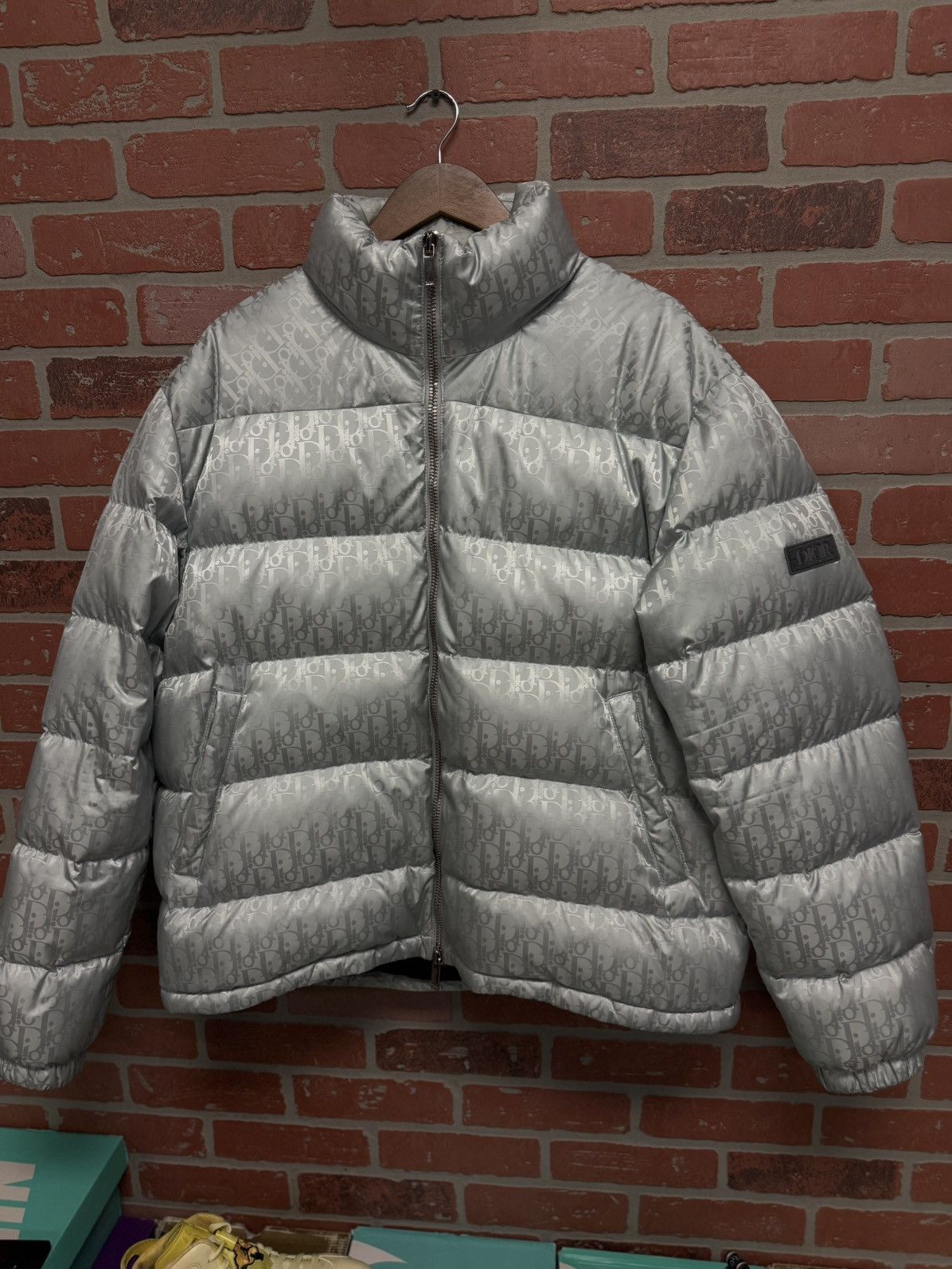 Dior Dior Puffer Jacket Silver $3100 Retail Size 58(XXL) 🧼 Size US XXL / EU 58 / 5 - 2 Thumbnail