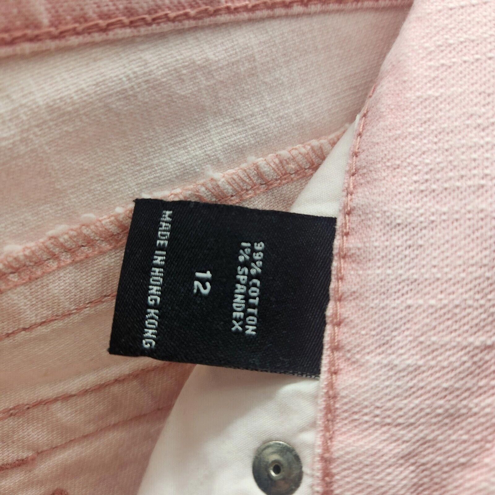 Designer Vintage London Jean Stretch Pink Flare Legged Jeans Size 12 Size 34" / US 12 / IT 48 - 4 Thumbnail
