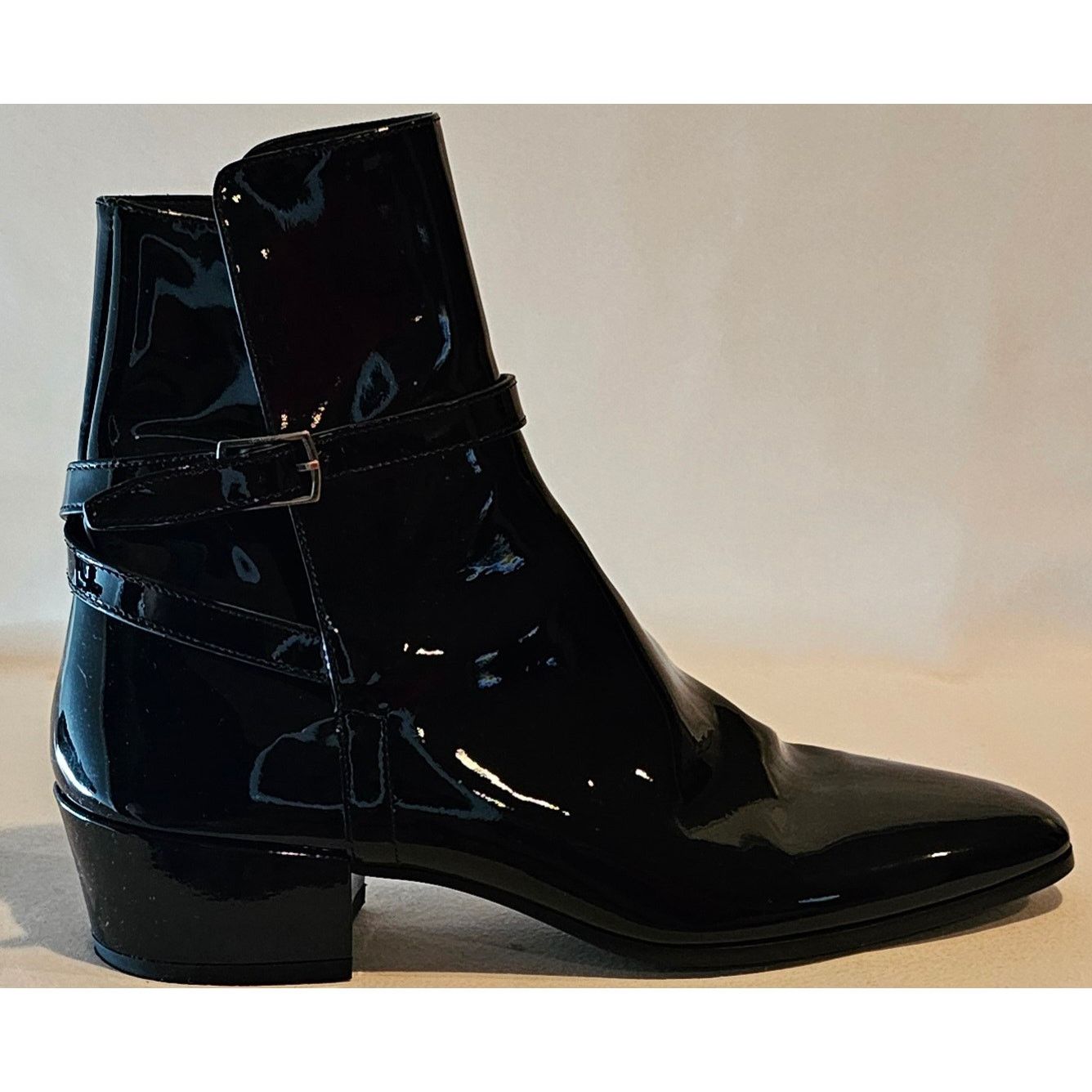 Yves Saint Laurent Saint Laurent Clementi Ankle Boot in black patent leathe Size US 6 / IT 36 - 8 Thumbnail