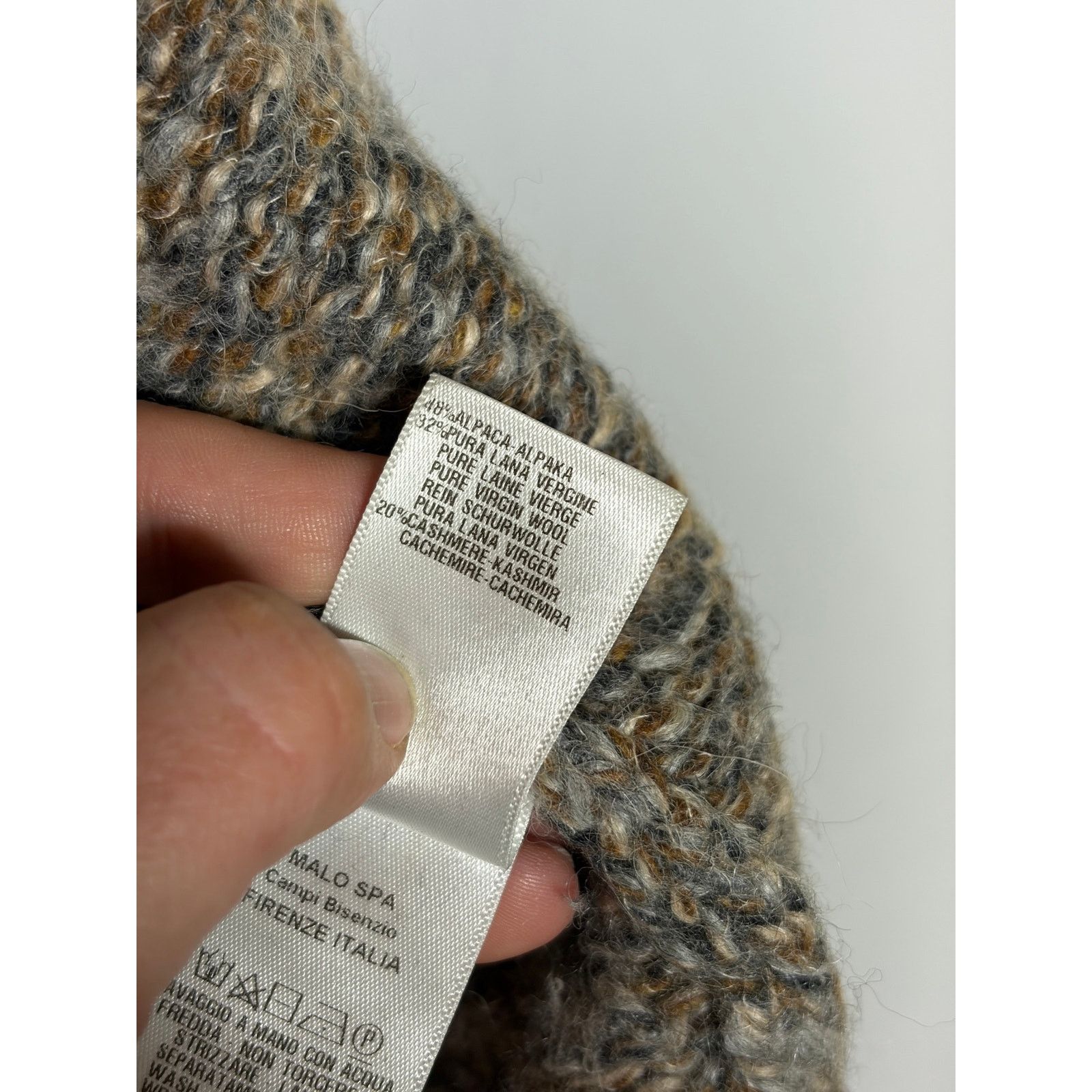 Malo Malo oversized brown marked chunky knit open cardigan sz S Size S / US 4 / IT 40 - 6 Thumbnail