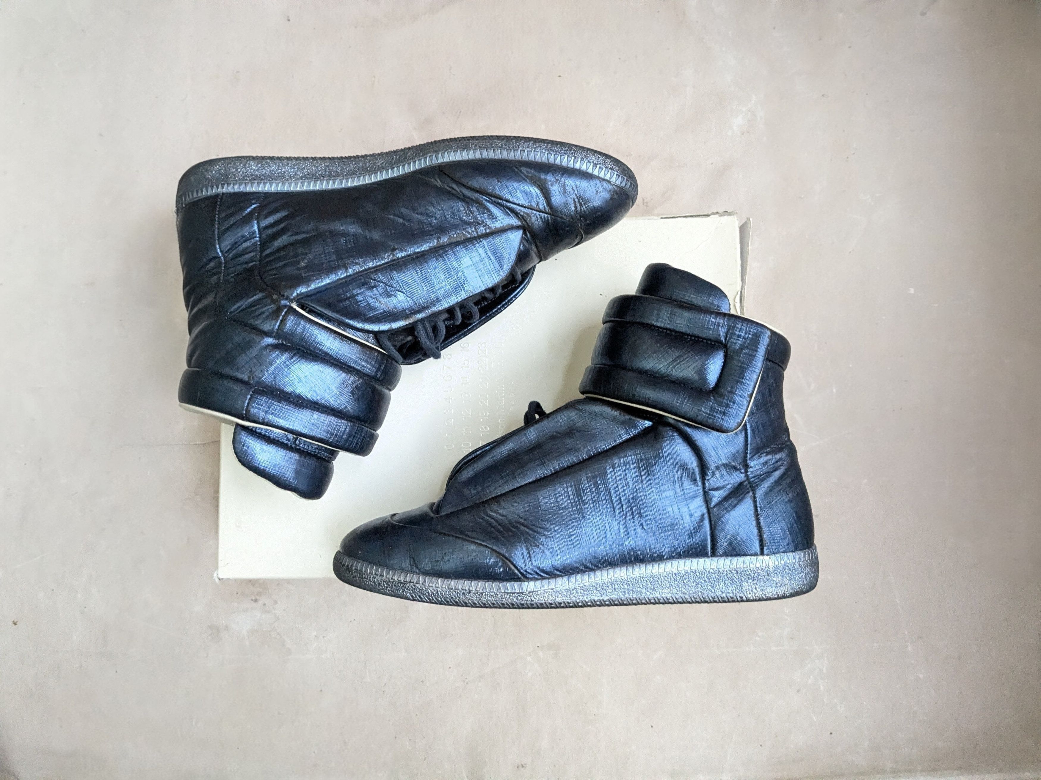 Maison Margiela Future Metallic Blue 8.5 41.5 Leather