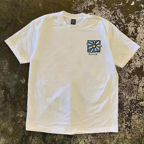 VIBE Washed vintage distressed floral printed cotton tee Size US L / EU 52-54 / 3 - 4 Thumbnail