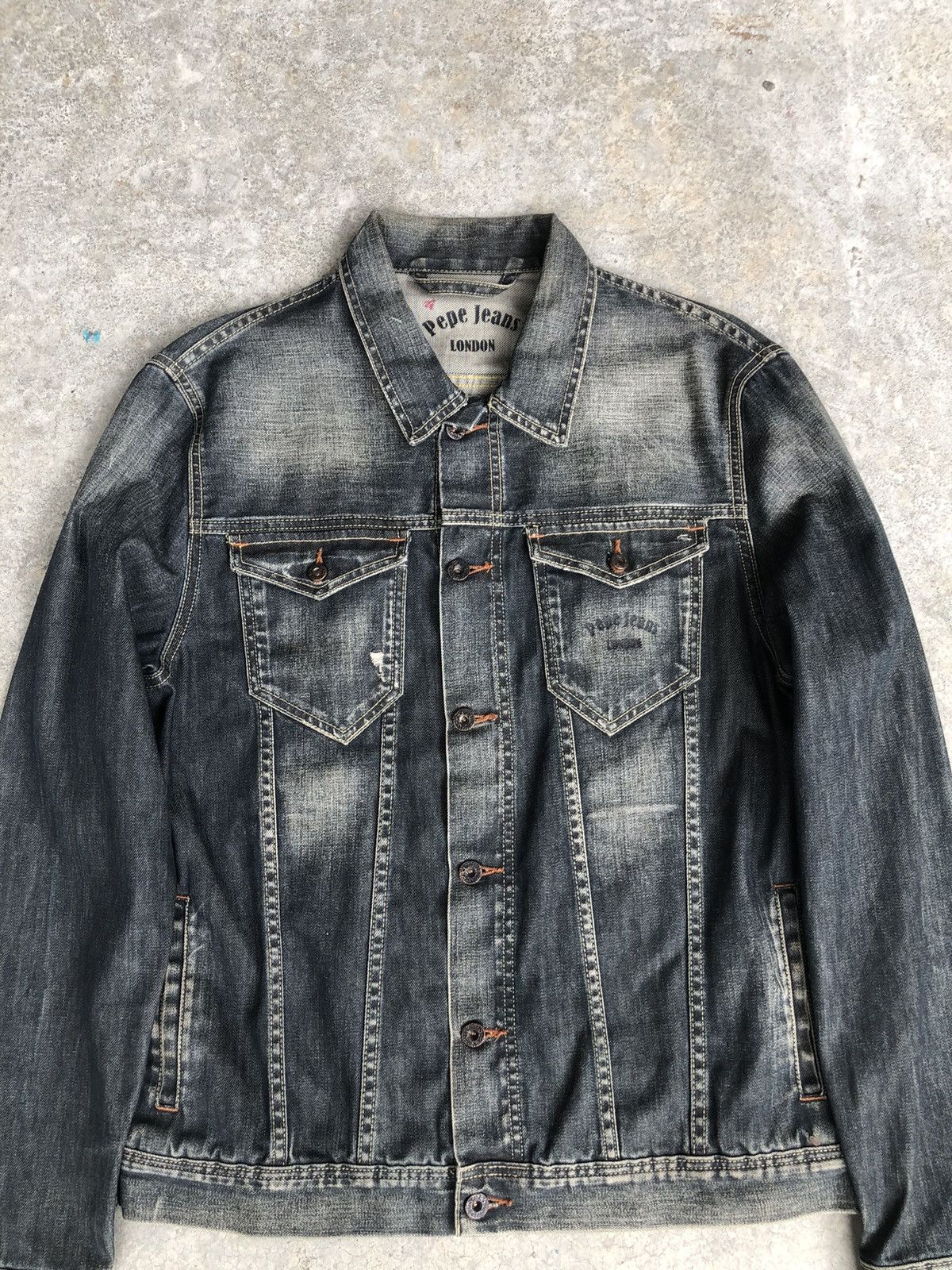 Pepe Jeans Vintage Pepe Jeans Denim Jacket Distressed Jeans Size US L / EU 52-54 / 3 - 2 Thumbnail