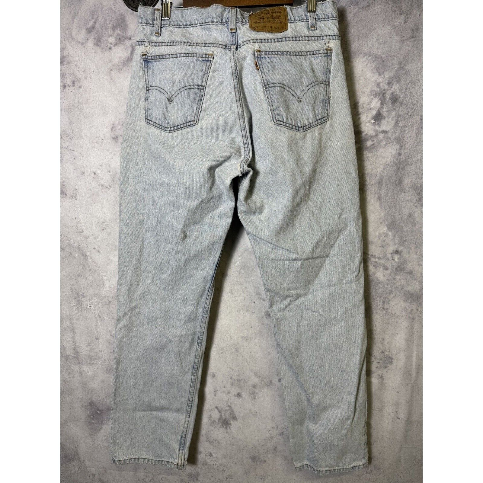 Levi's × Vintage Vintage Levis 505 Jeans 36x32 Light Wash Straight Leg Regula Size US 36 / EU 52 - 2 Thumbnail