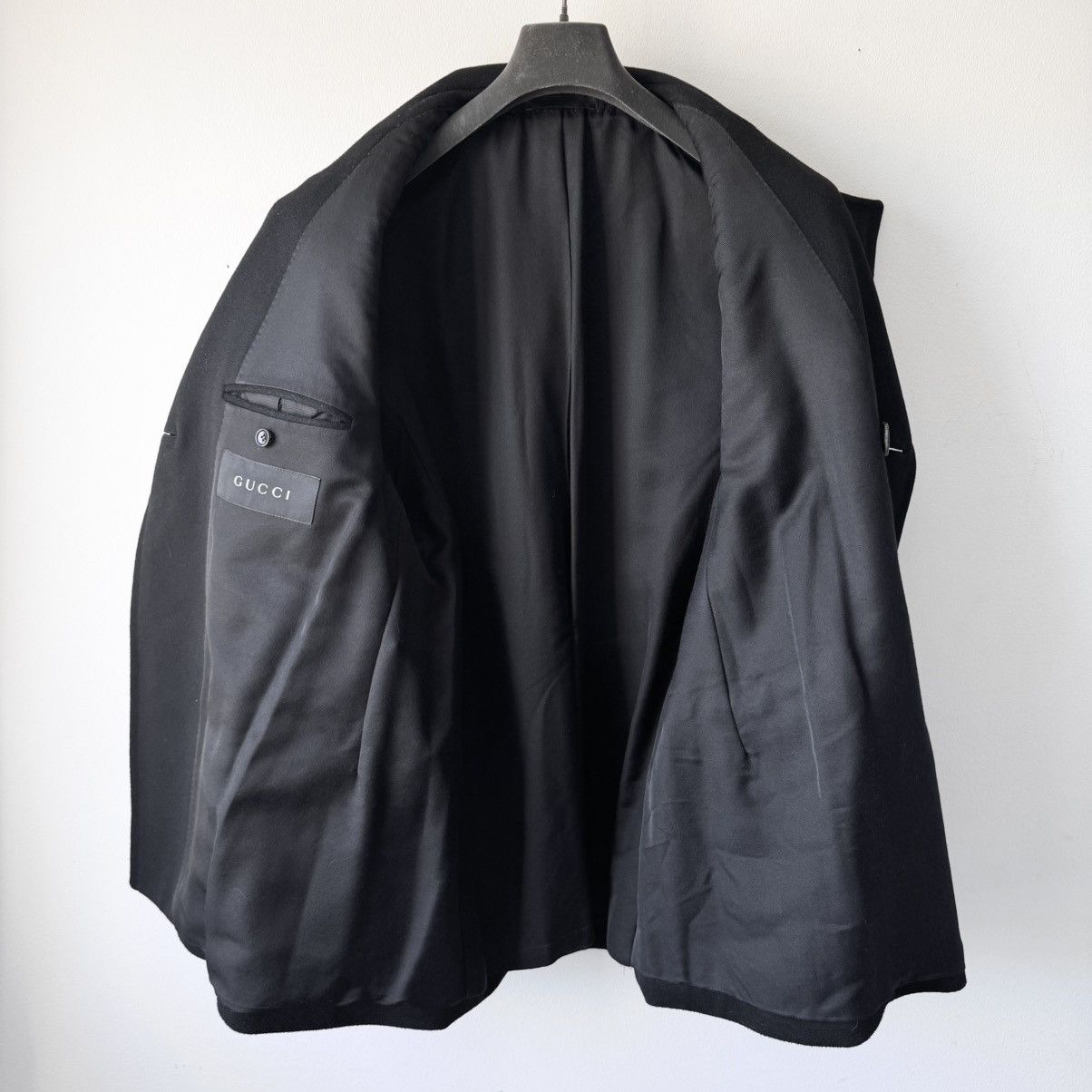 Gucci Gucci By Tom Ford FW2003 Black Double Breasted Wool Peacoat Size US L / EU 52-54 / 3 - 9 Thumbnail