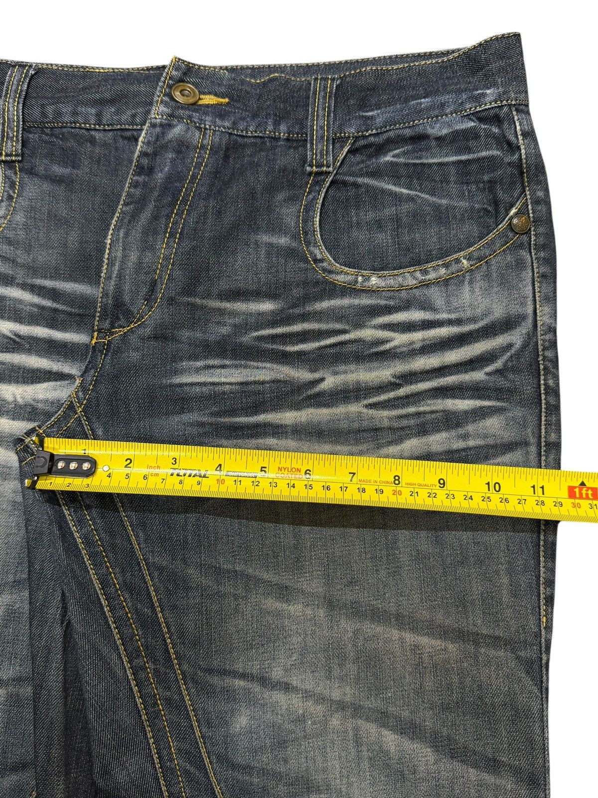 14th Addiction Vintage Y2K Japanese Brand Faded Wash Whiskers Spiral Leg Size US 34 / EU 50 - 11 Thumbnail