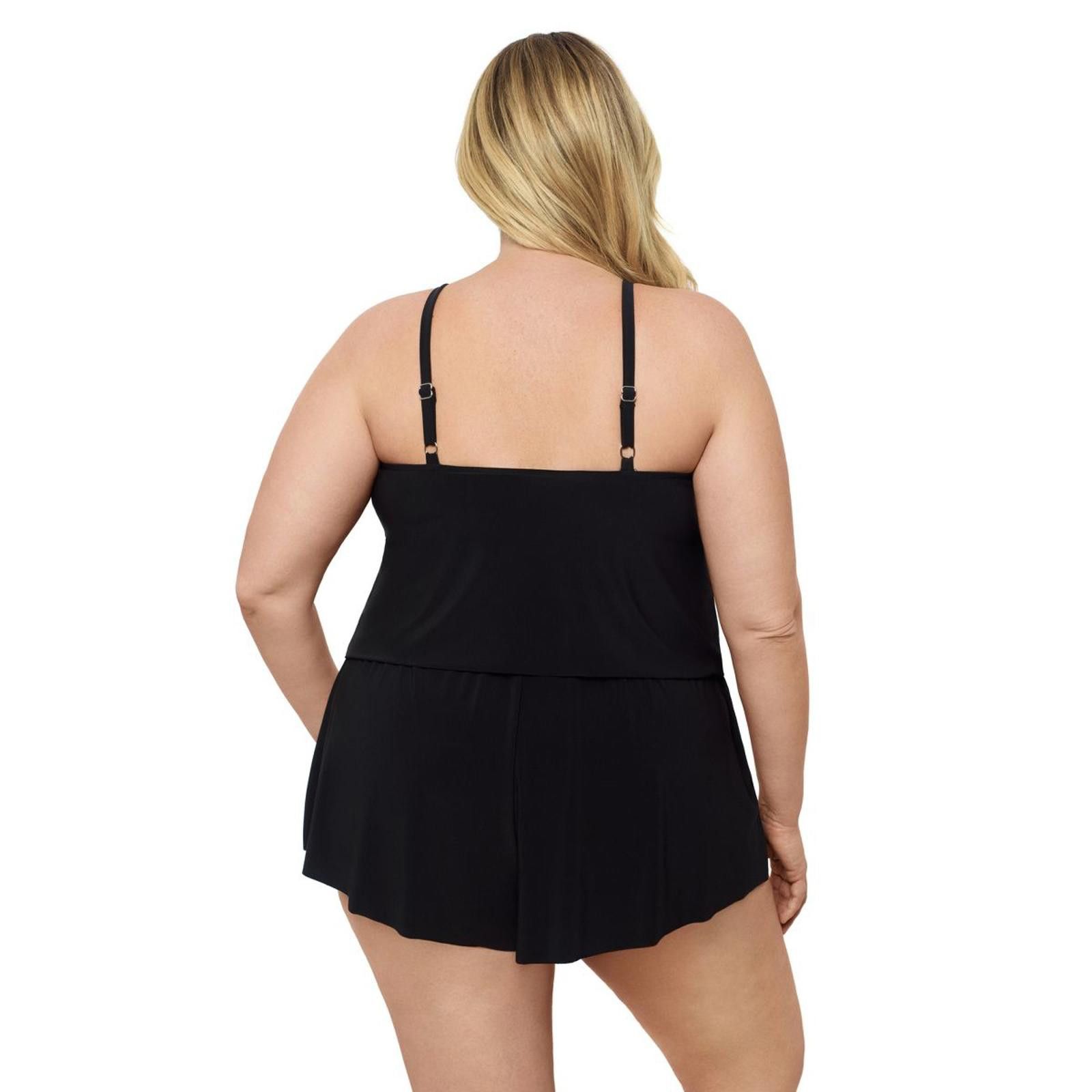 Unknown London Aqua Green 16W Black Sleeveless Romper Adjustable Straps Size ONE SIZE - 3 Thumbnail