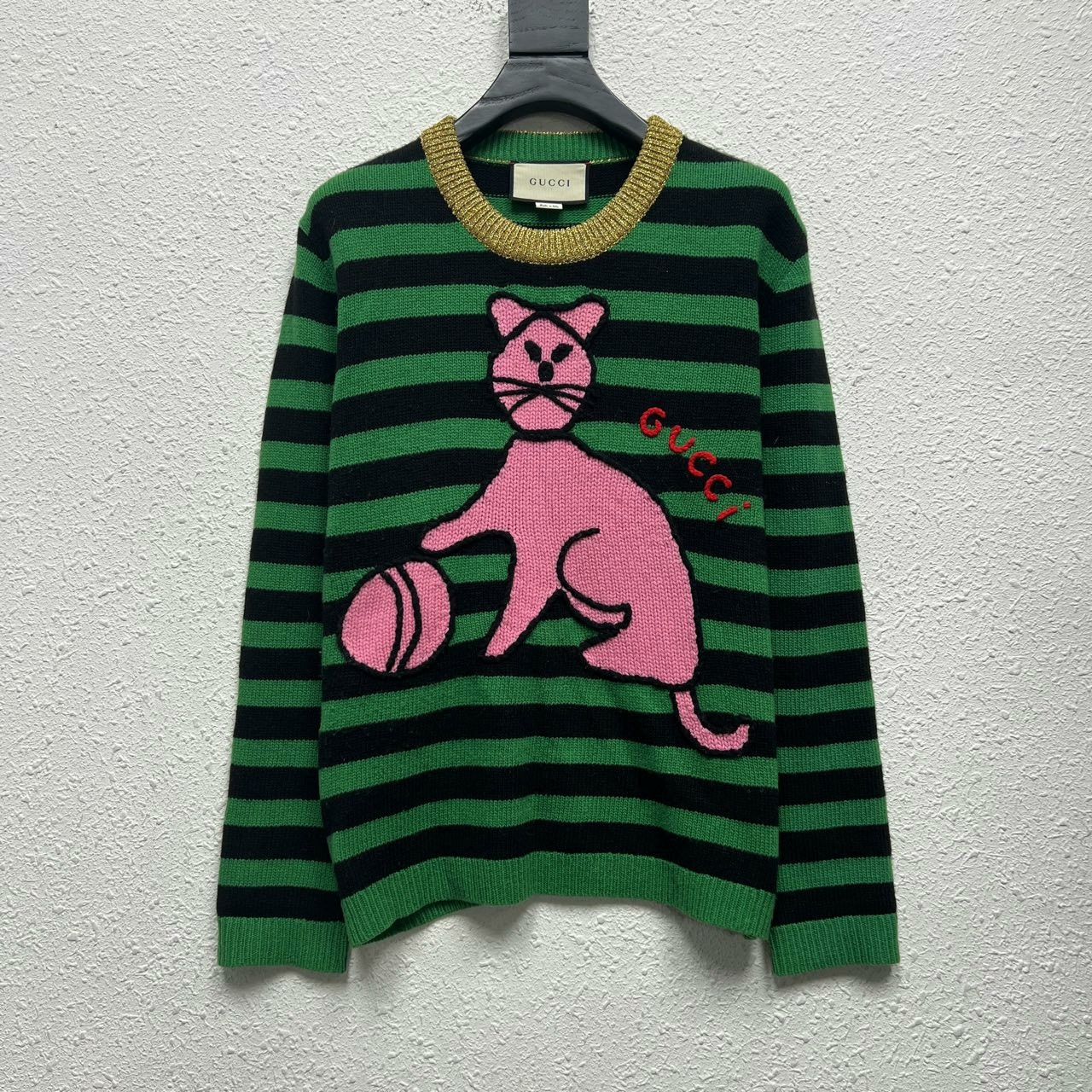 Gucci Gucci Cat striped wool sweater 2501-Nextarrow Size US S / EU 44-46 / 1 - 1 Thumbnail