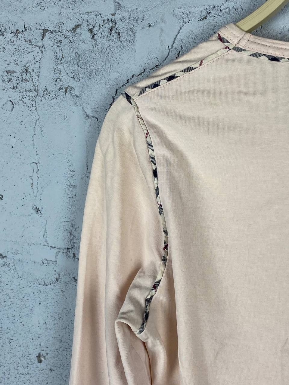 Burberry × Vintage Burberry Vintage Light Pink Nova Check Long Sleeve T Shirt Size XS / US 0-2 / IT 36-38 - 8 Thumbnail