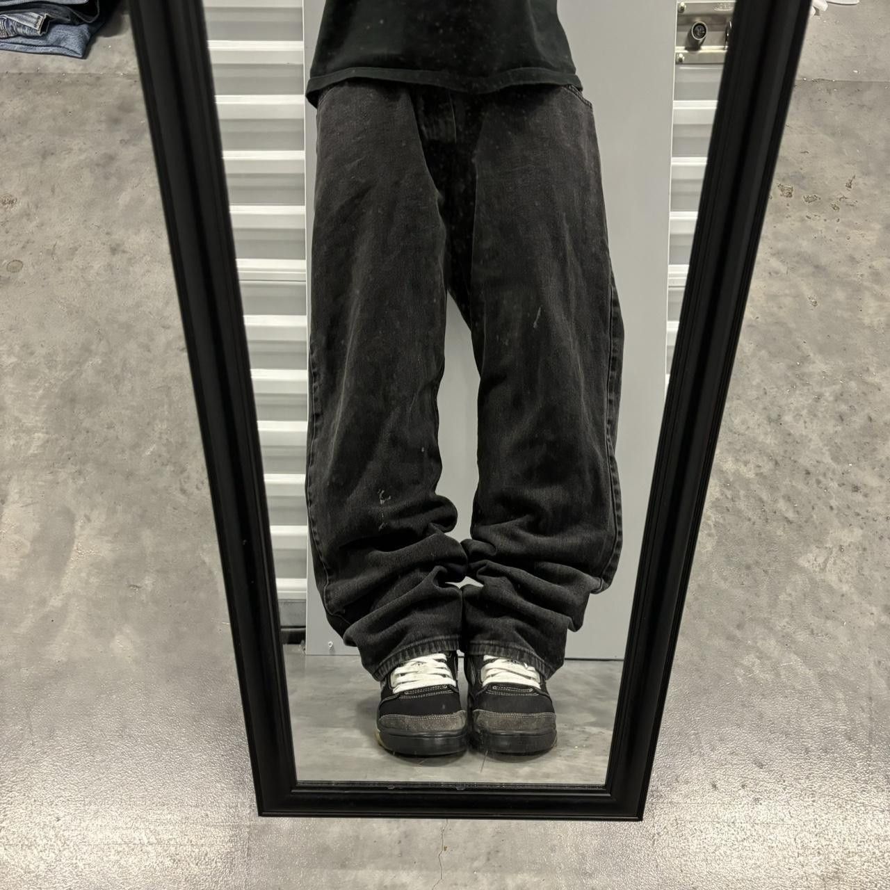 Japanese Brand × Vintage Crazy Vintage Y2K/2000s Grunge Black Skater Denim Jeans! Size US 40 / EU 56 - 1 Thumbnail