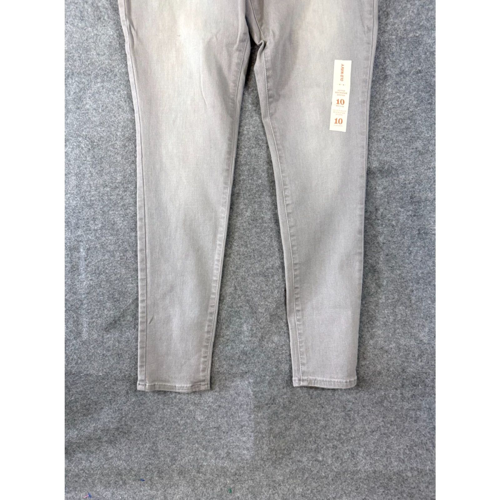 Old Navy VINTAGE Old Navy Jeans Womens 10 Gray Denim Mid Rise Elastic Waist Rockstar Jegging NWT Size 32" / US 10 / IT 46 - 4 Thumbnail