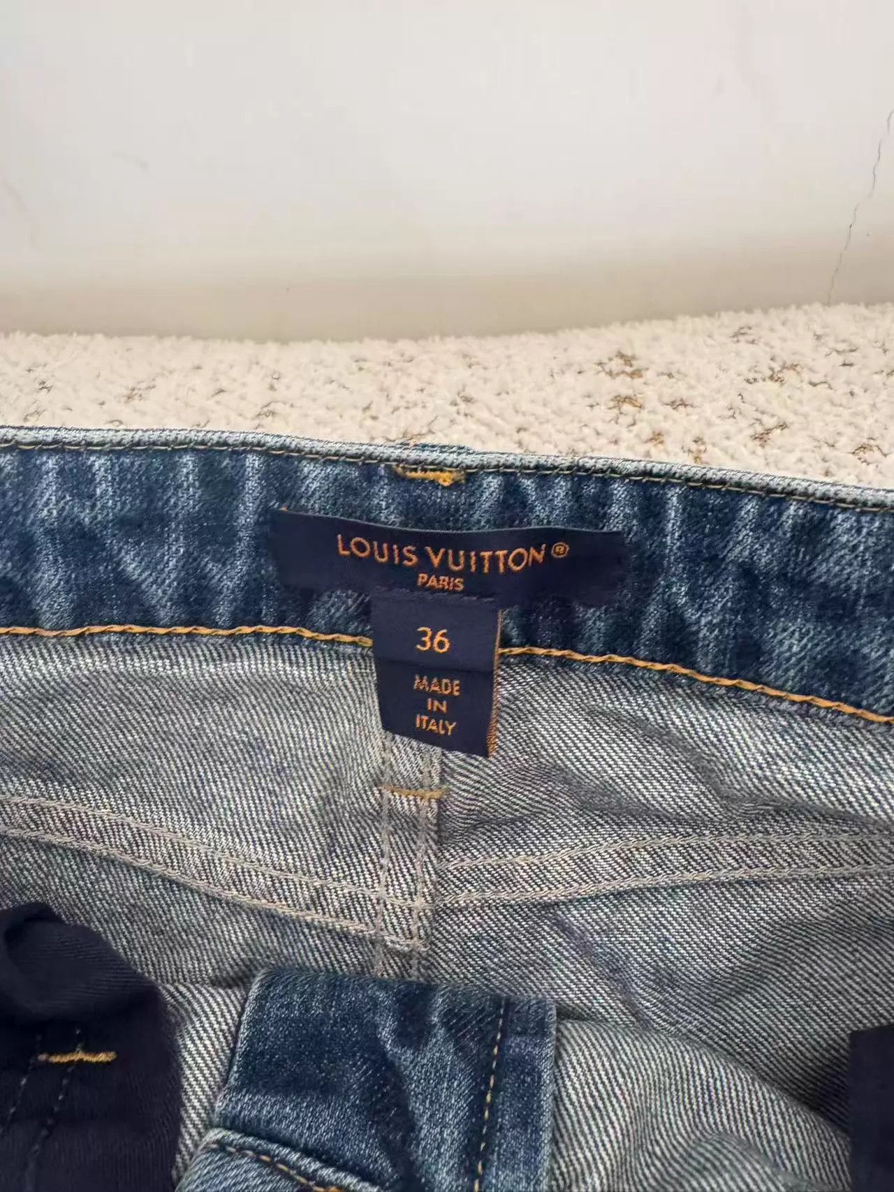 Louis Vuitton LV Denim Wide-Leg Pants 99 New Women's 36 Size 26" / US 2 / IT 38 - 3 Thumbnail