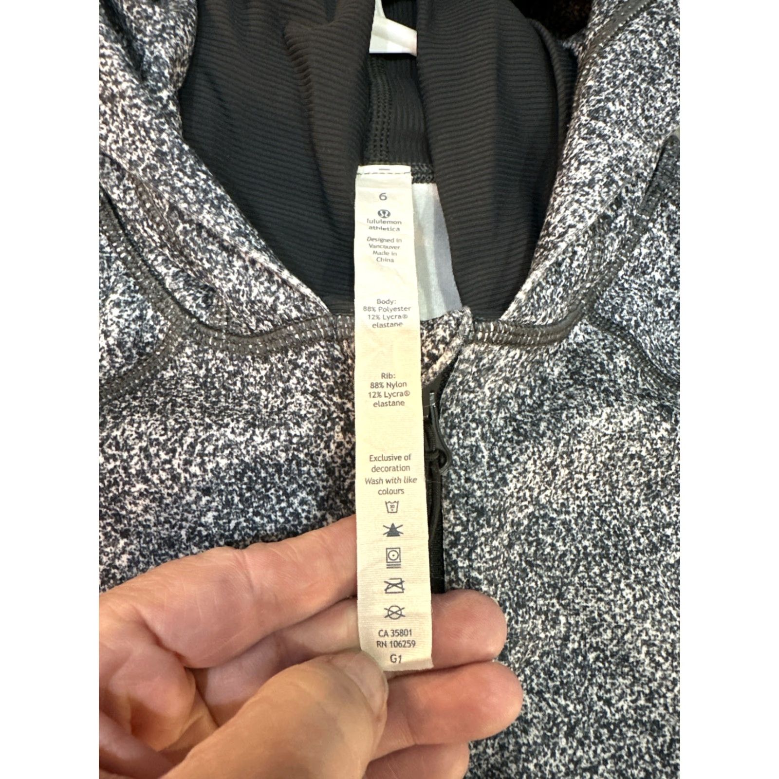 Lululemon VINTAGE Lululemon Daily Practice Jacket Hoodie Hooded Full Zip Rio Mist Deep Coal Women 6 Grey Jacket Size M / US 6-8 / IT 42-44 - 5 Thumbnail