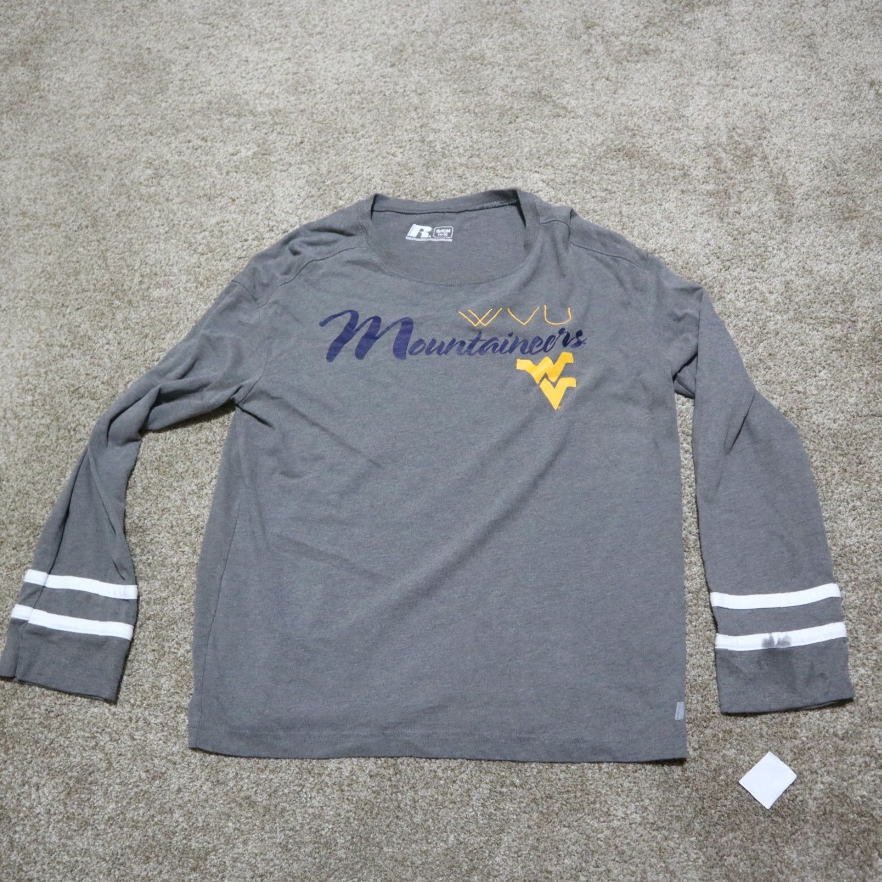 Vintage VINTAGE West Virginia Mountaineers Football T-Shirt Russell Men S Gray Sports 90s Size US S / EU 44-46 / 1 - 2 Thumbnail